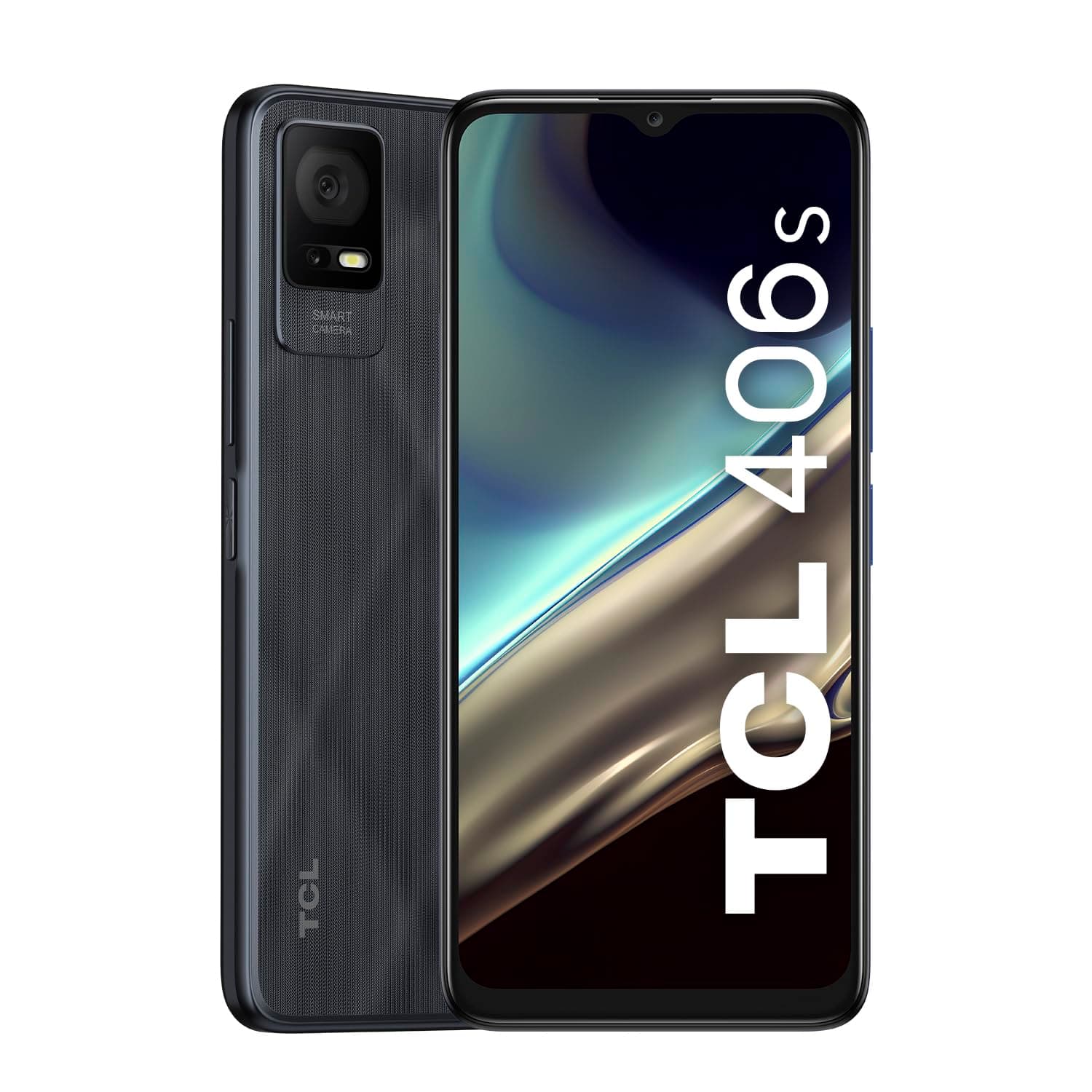 TCL 406S DUAL-SIM 64GB ROM + 3GB RAM (GSM Only | No CDMA) Factory Unlocked 4G/LTE Smartphone (Dark Grey) - International Version
