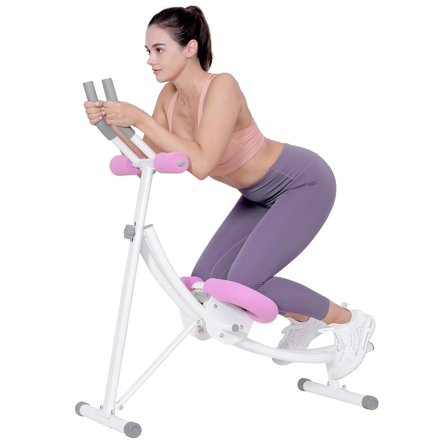 LanPavilion Ab Workout Equipment Core & Abdominal Trainers, Foldable Abdominal Exercise Fitness Equipment Ab Crunch Waist Trainer in Home and Office