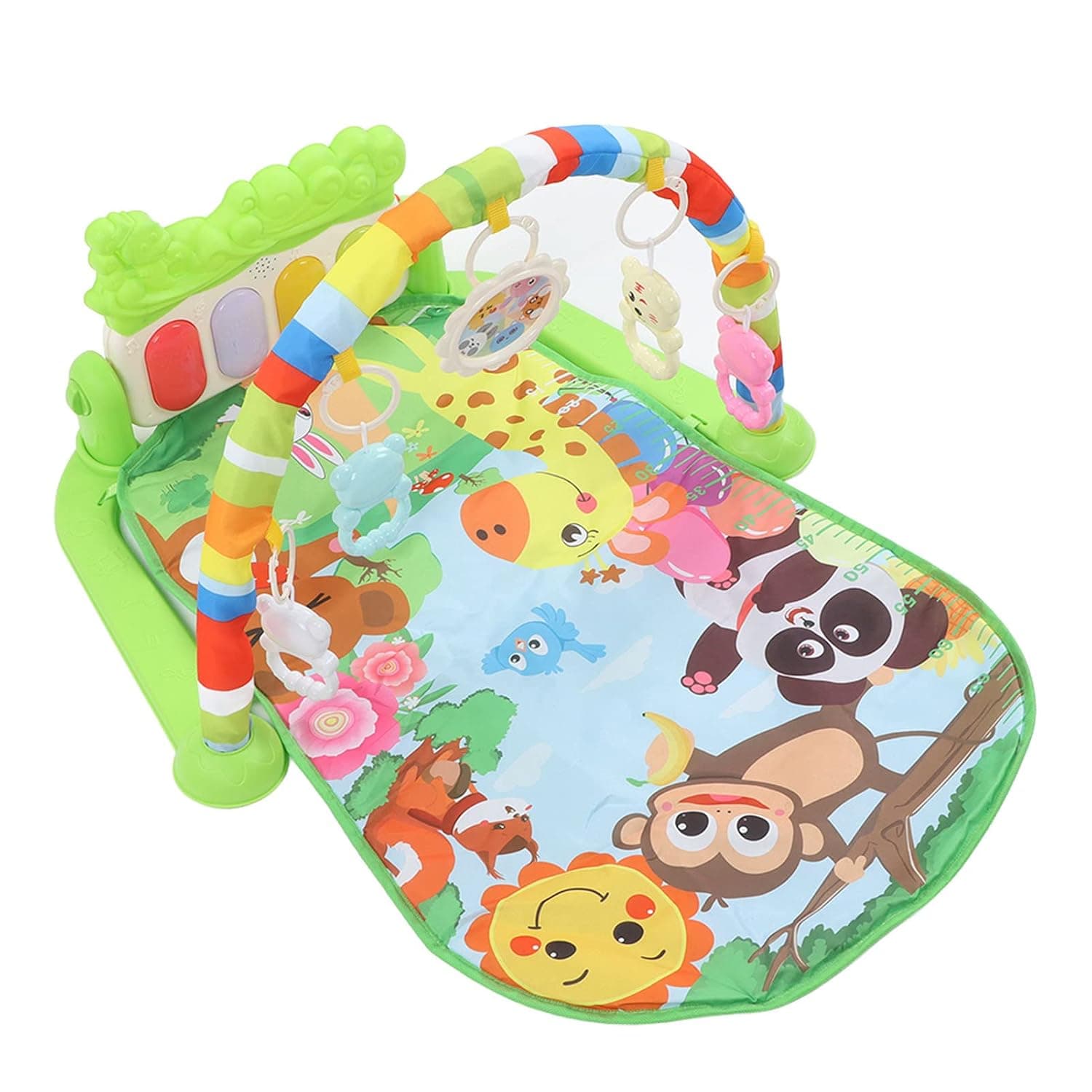 POENVFPO Infant Gym Activity Mat, Removable Soft Light Educational Skin Friendly Soft Colorful Baby Play Piano Toy with Music for Toddler for Crawling