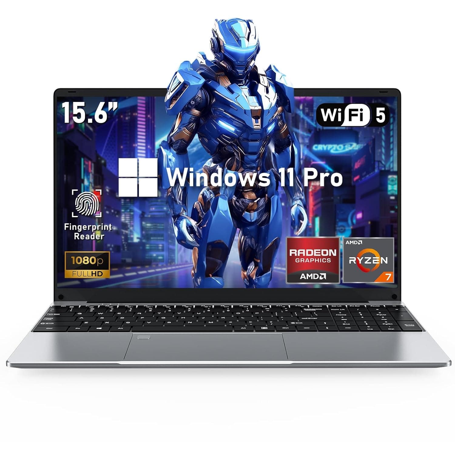 NIAKUN 2025 Gaming Laptop, 15.6 Inch Laptop Computer, 32GB RAM 1TB SSD,AMD Ryzen 7 5700U 8C/16T Processor(up to 4.3Ghz),AMD Radeon Graphics,15.6” FHD 1920 * 1080 Display,WiFi 5,BT5.0,Backlit Keyboard