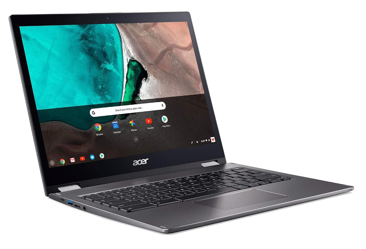 Acer Chromebook Spin 13 CP713-1WN-57LT 13.5" Touchscreen 2 in 1 Chromebook Core i5-8350U 16GB RAM 128GB Flash Memory Steel Gray Model NX.EFJAA.02B