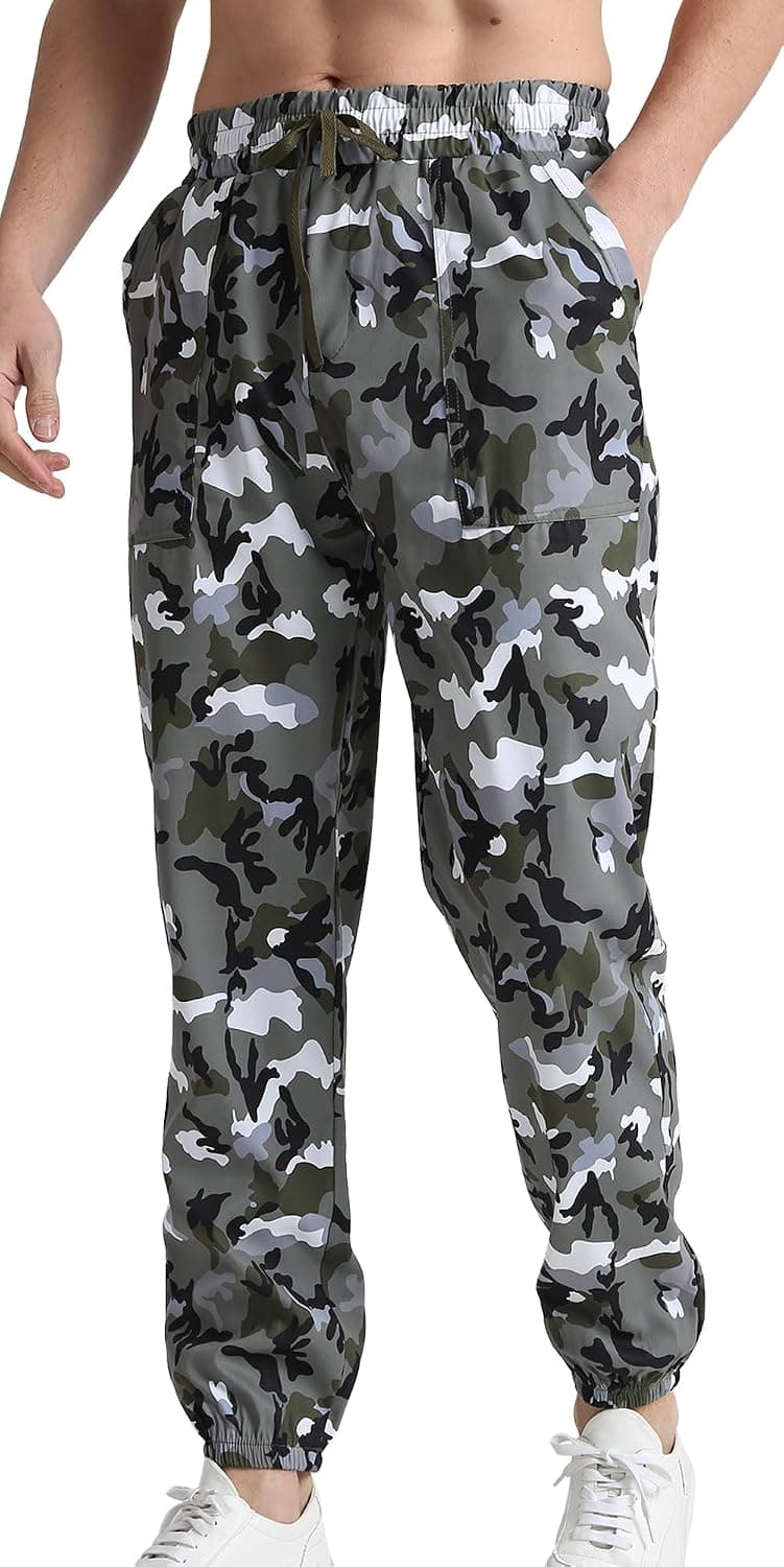SEAUR Men's Cargo Jogger Pants Sweatpants Tactical Track Pants Fashion Active Trousers with Multi Pockets