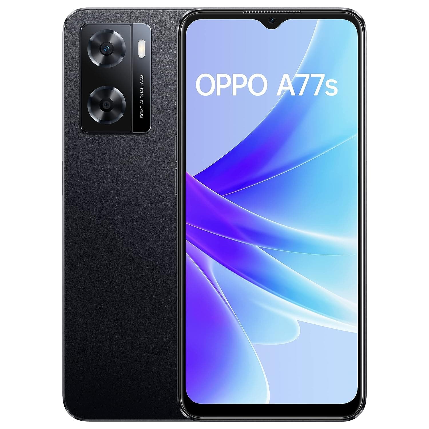 OPPO A77s Dual-SIM 128GB ROM + 8GB RAM (GSM Only | No CDMA) Factory Unlocked 4G/LTE Smartphone (Starry Black) - International Version