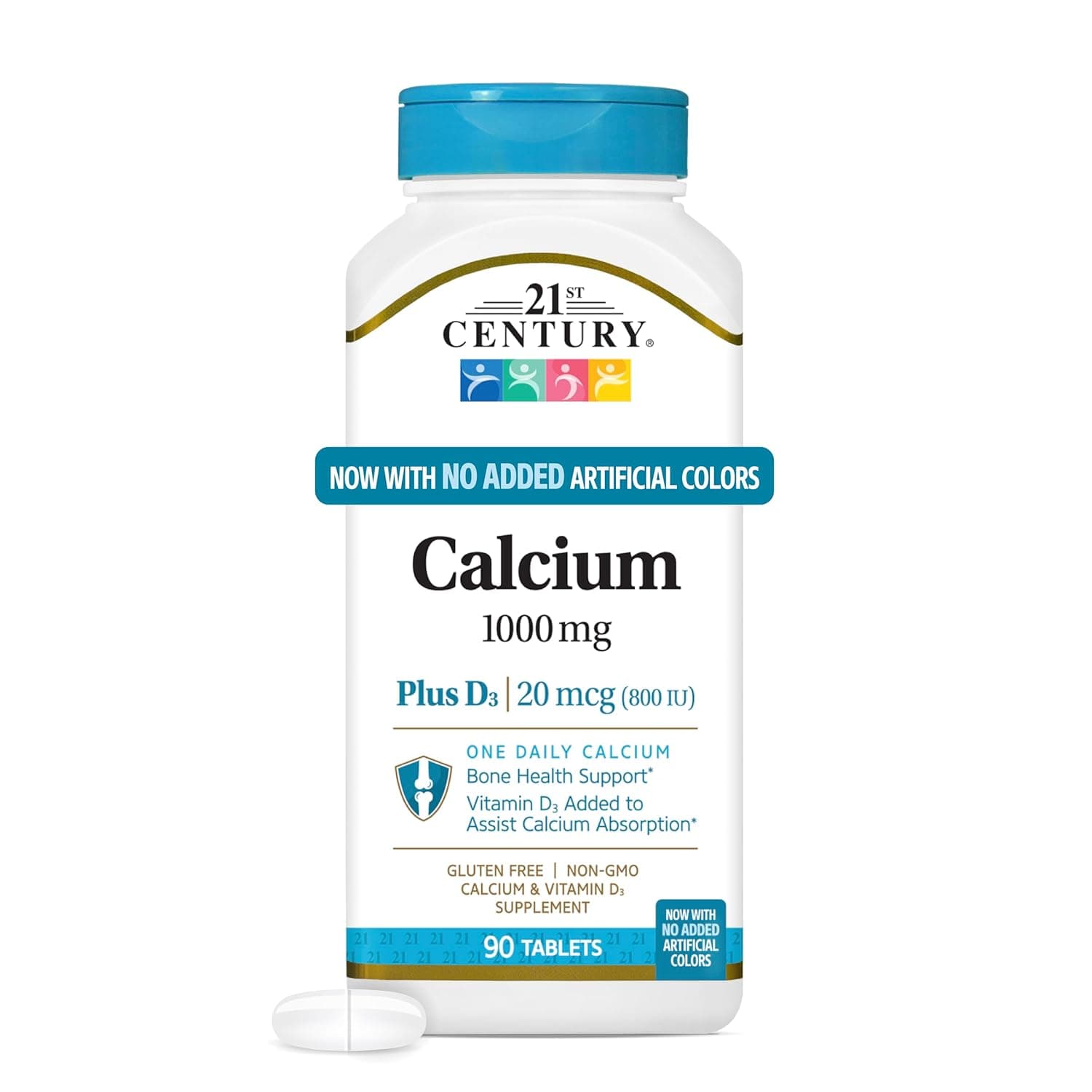 21ST CENTURY Calcium Plus D Tablets, 1000 Mg,