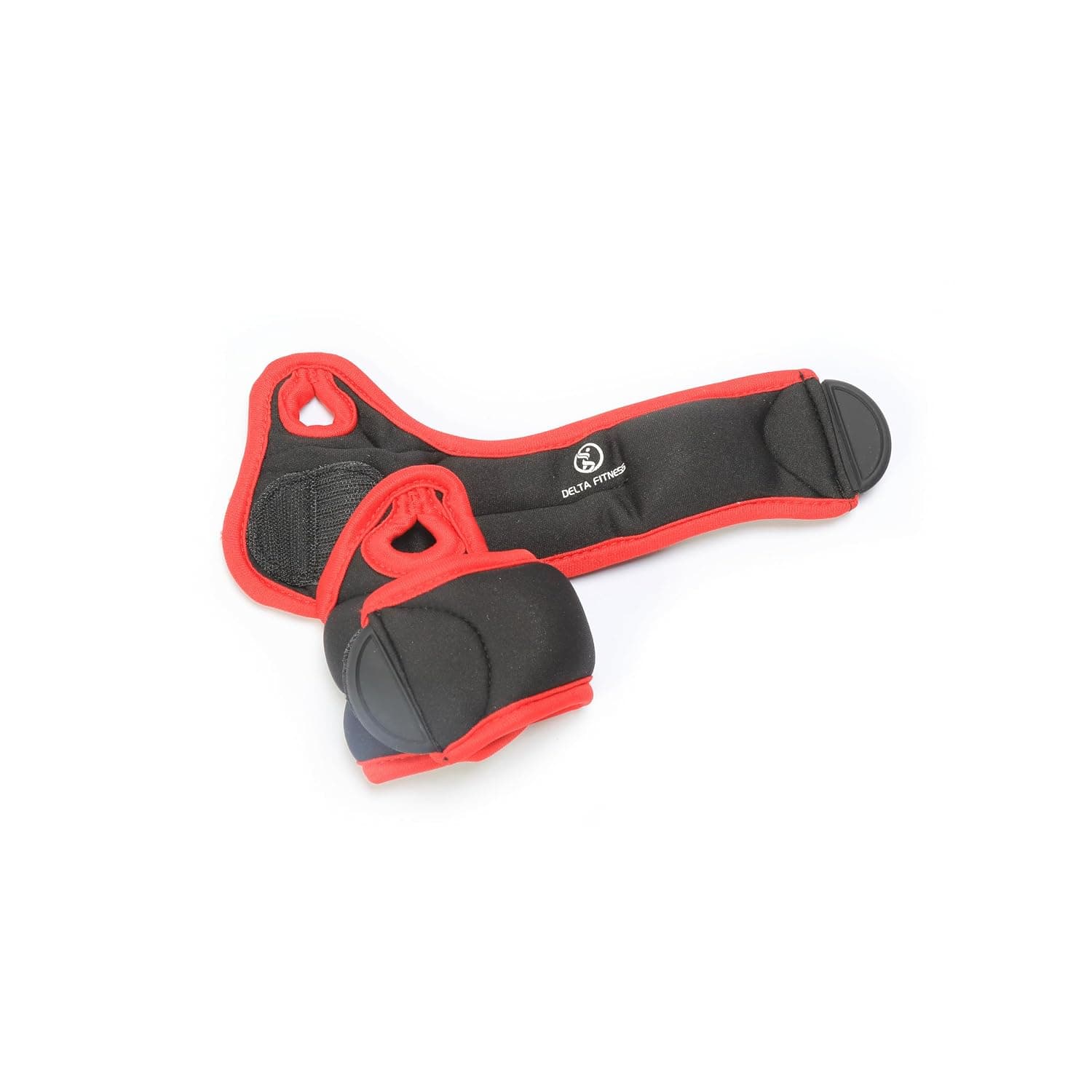 Delta Fitness Wrist Weights 1 kg, 2 Pair, Black/Red