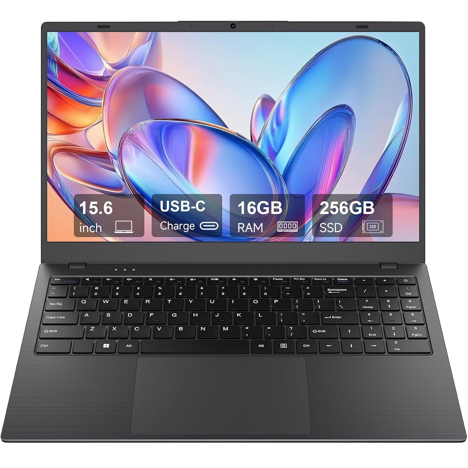 15.6 Inch Laptop Computer - 16GB RAM 256GB SSD with Pentium 6500Y Processor Up to 3.4GHz, 1080P FHD IPS Display, USB 3.2, USB C, WiFi5, BT5.2, 2026 Notebook Laptop for Work, School and Home