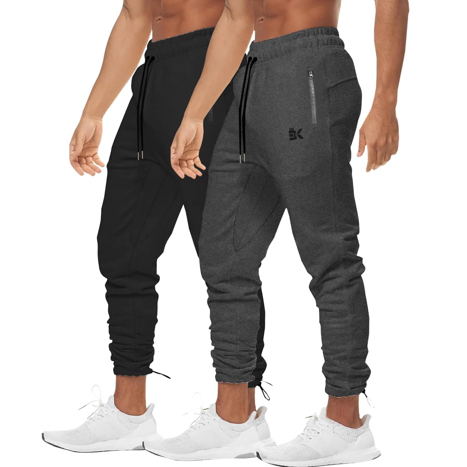 BROKIG Men's Pants Ankle Cords,Gym Jogger Sports Sweatpants