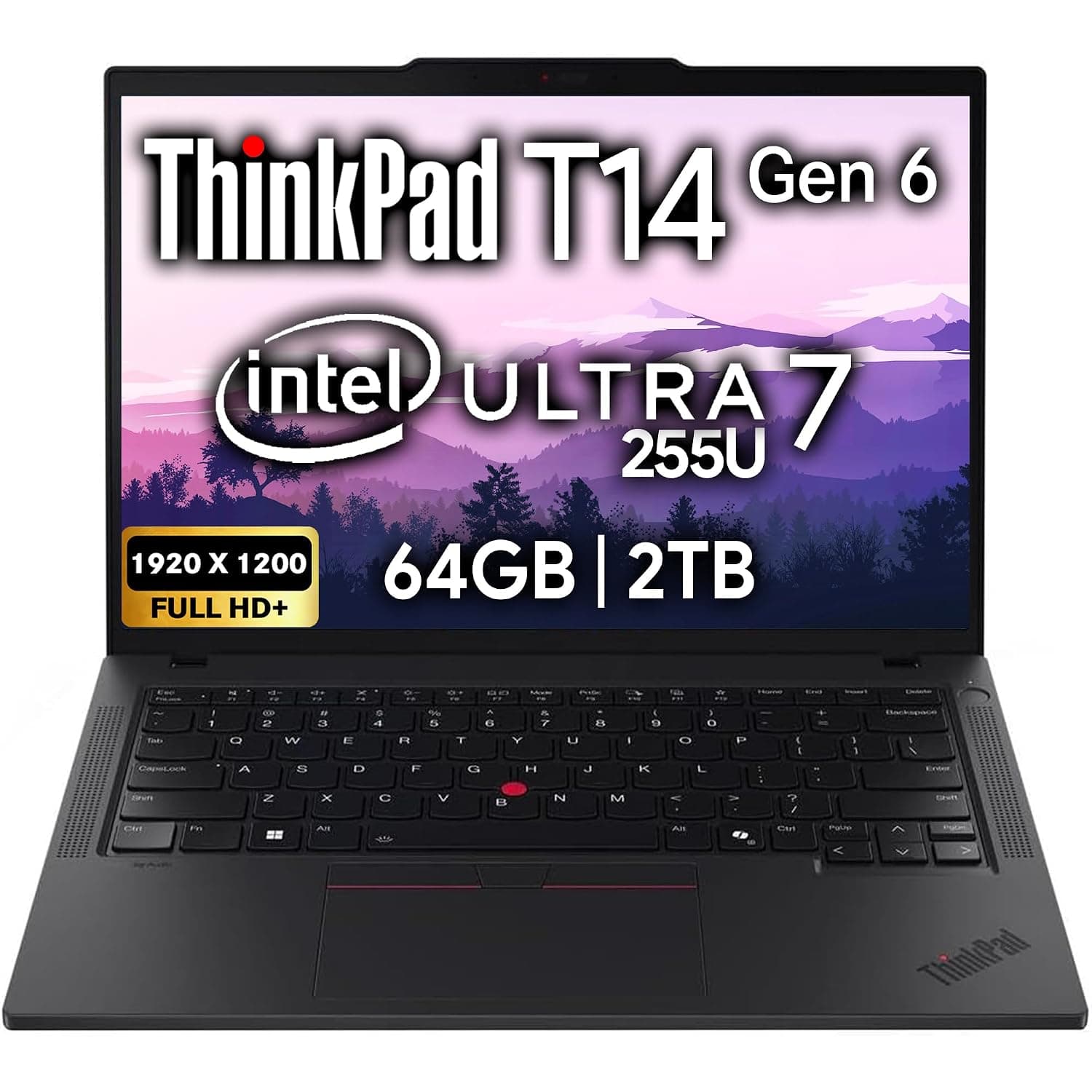 Lenovo ThinkPad T14 Gen 5 Business Laptop 14" FHD+ IPS, Intel Ultra 7 155U, 64GB DDR5 RAM, 2TB SSD, 5MP Webcam, Fingerprint, Backlit, Wi-Fi 6E, 2 Thunderbolt 4, AI PC, W11P