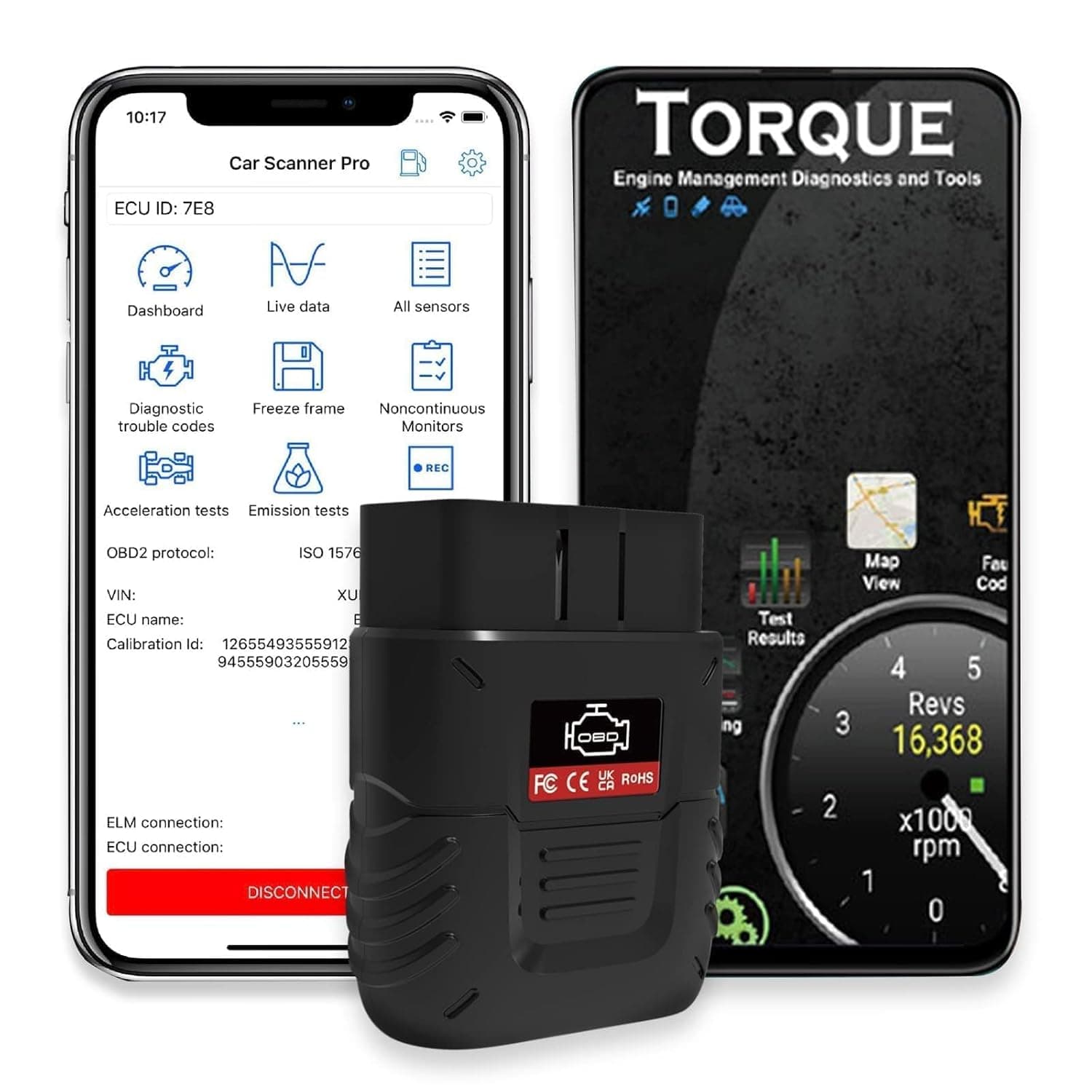 X spring Car Scanner, Professional Auto Diagnostic Tool, Fault Code Reader for Car Engine Light, OBD2 Scanner for All 1996+ Vehicles