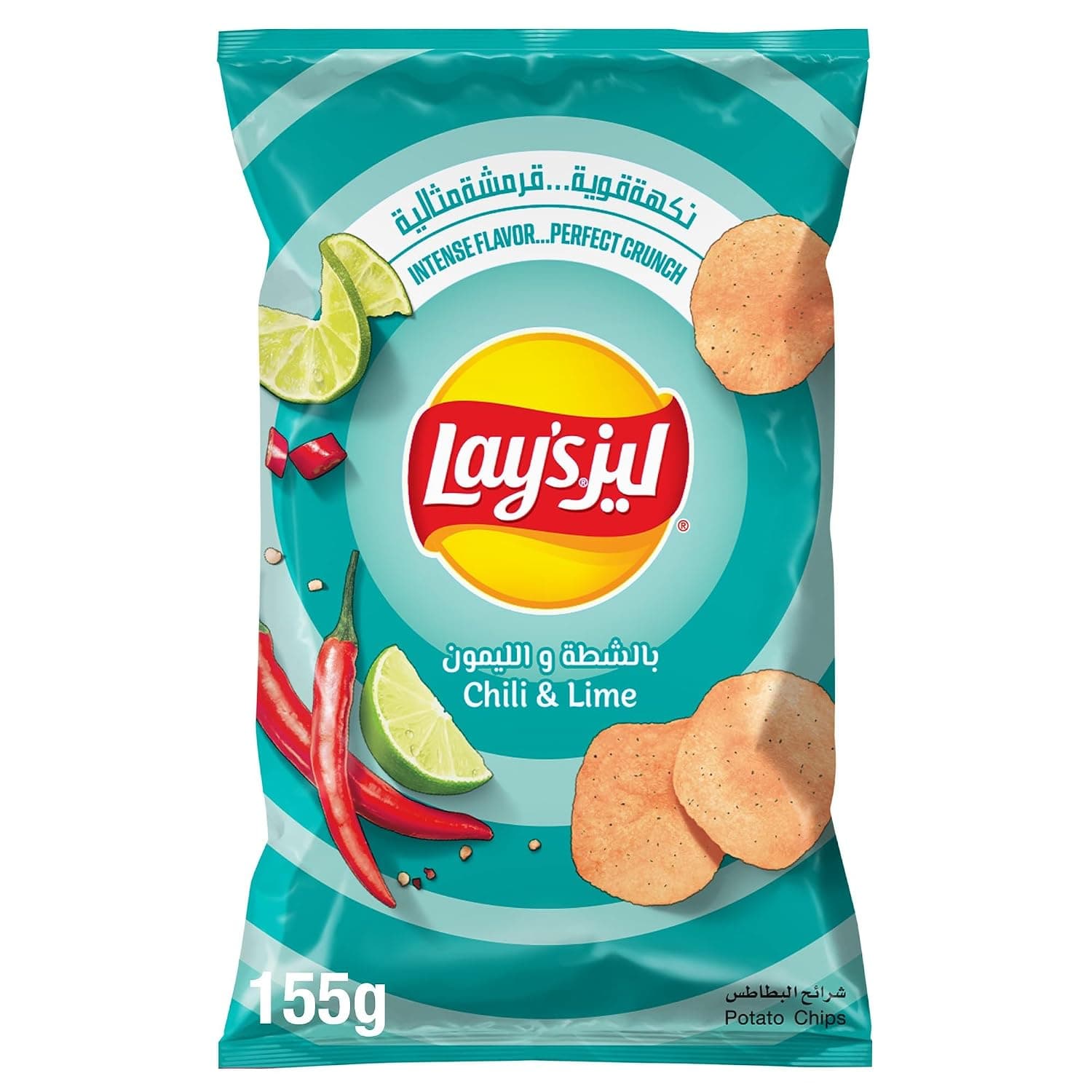 Lay's Chili and Lime Potato Chips, 155g