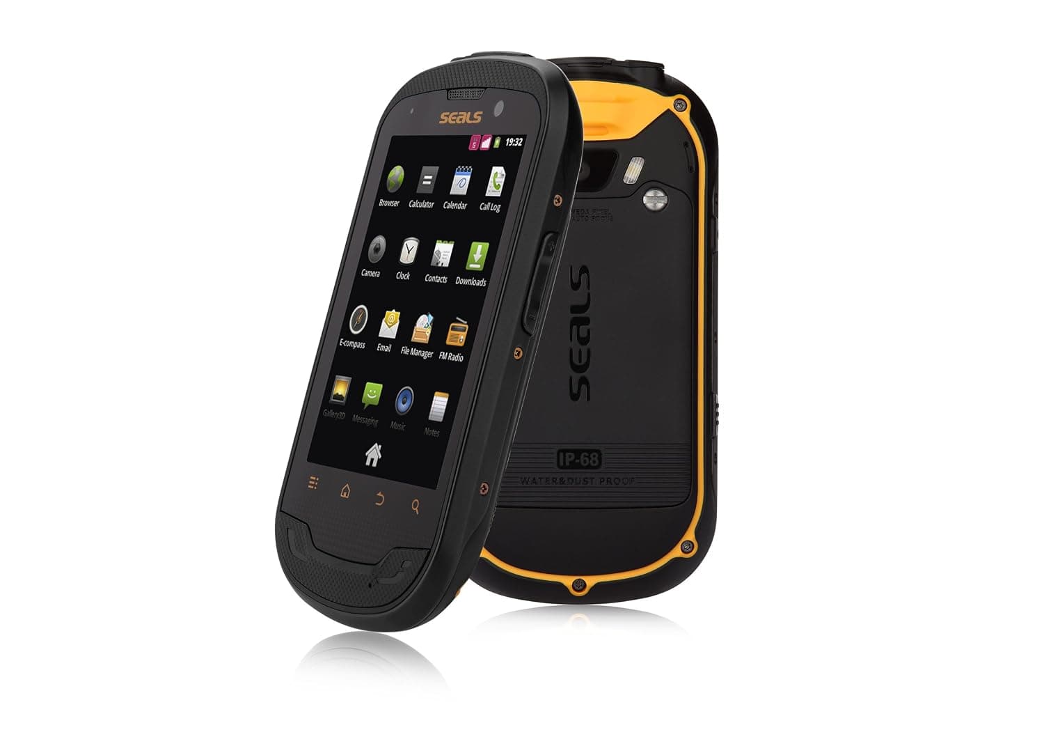 Seals TS3 IP68 Dual SIM Android Factory Unlocked GSM Rugged Tough Mobile Phone (Yellow/Black) - International Version