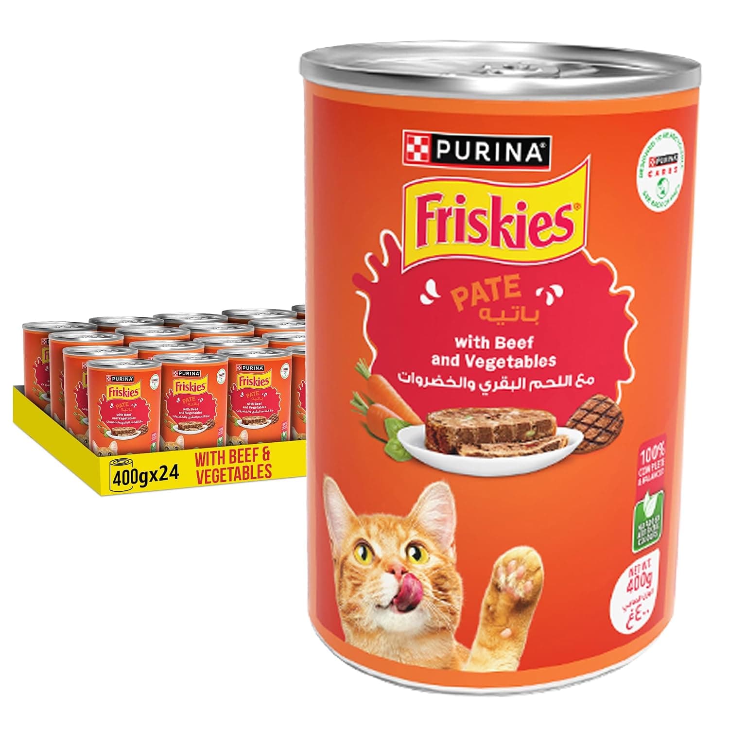 Purina Friskies Cat Food Beef, Liver, & Vegetables 400g Pack of 24