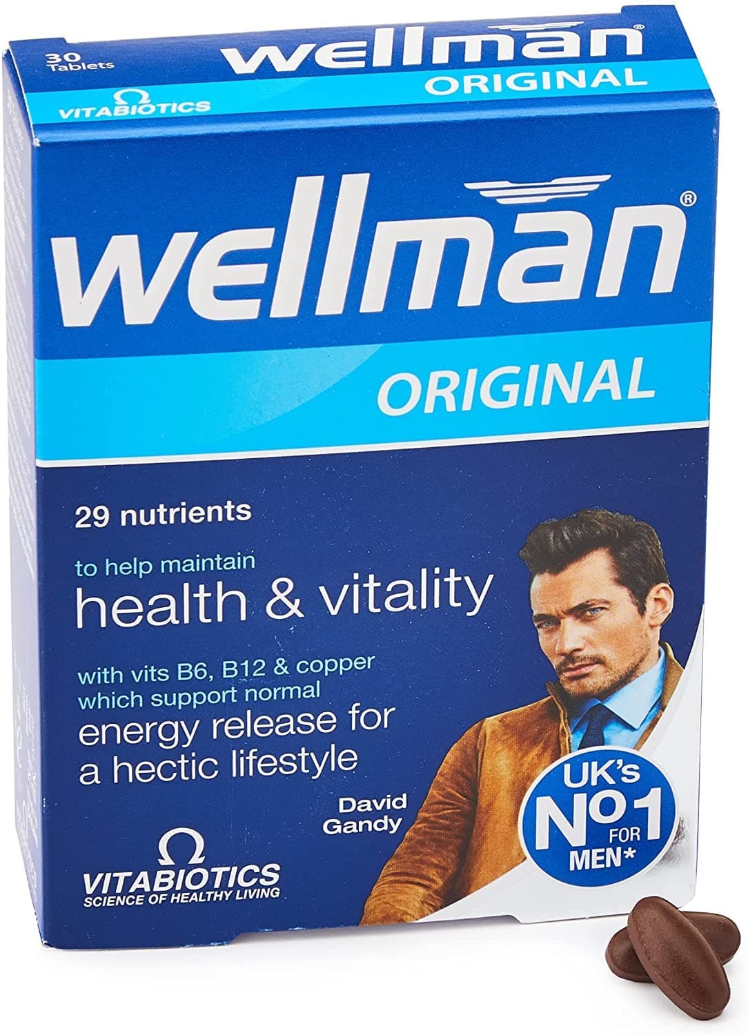 Wellman Vitabiotics Vitamins with Ginseng for Energy and Vitality, wellman 30 capsules