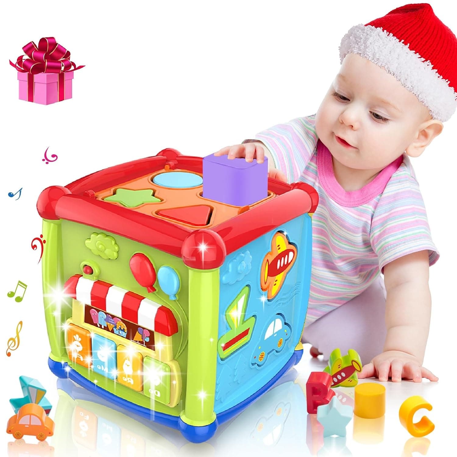 Baby Toy from 1 Year Girl Boy Motor Skills Toy Children's Toy from 1 2 Years Sort Music/Light from 6 9 12 18 Months Baby Toy Birthday Christmas Gift 1 Year Boy Girl