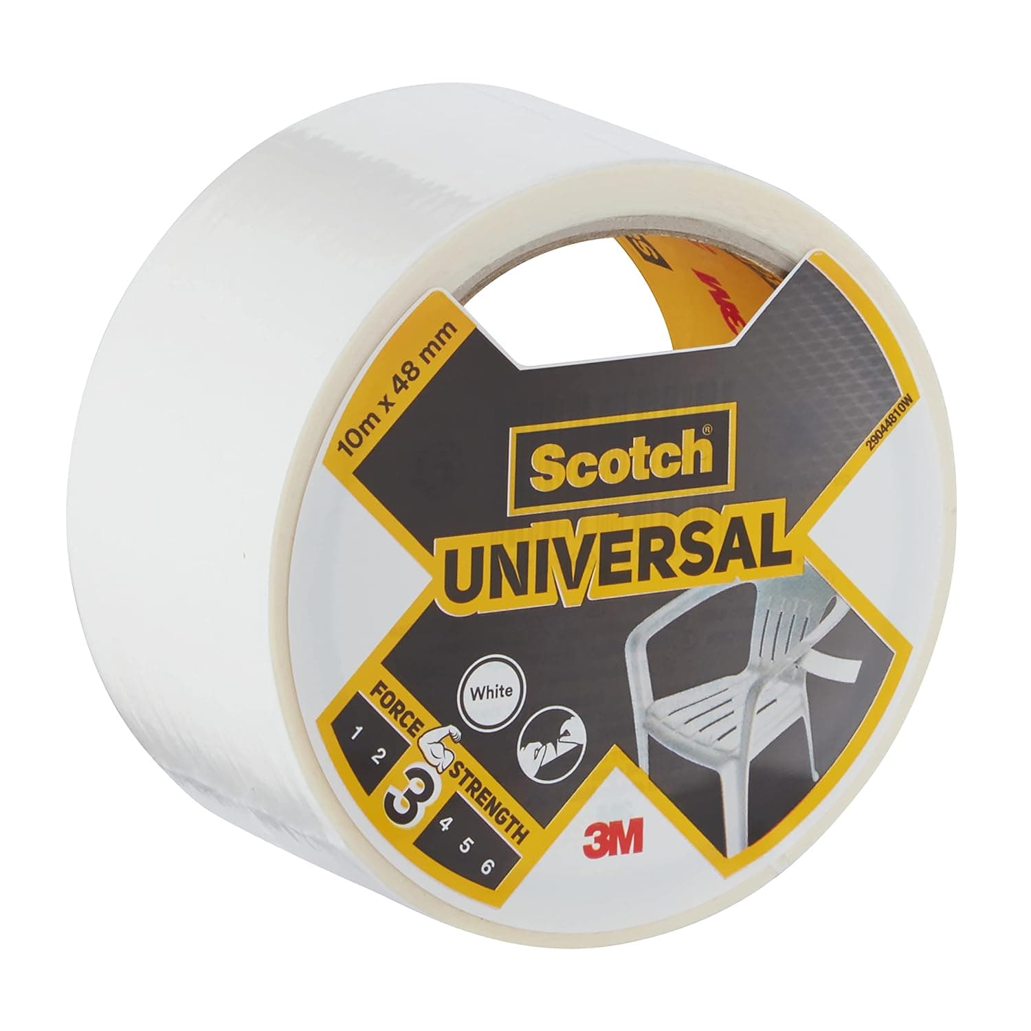 Scotch Universal Duct Tape 10m x 48mm | White color | For general purpose | Holds quickly and reliably | For everyday repairs and projects | 1 roll/pack