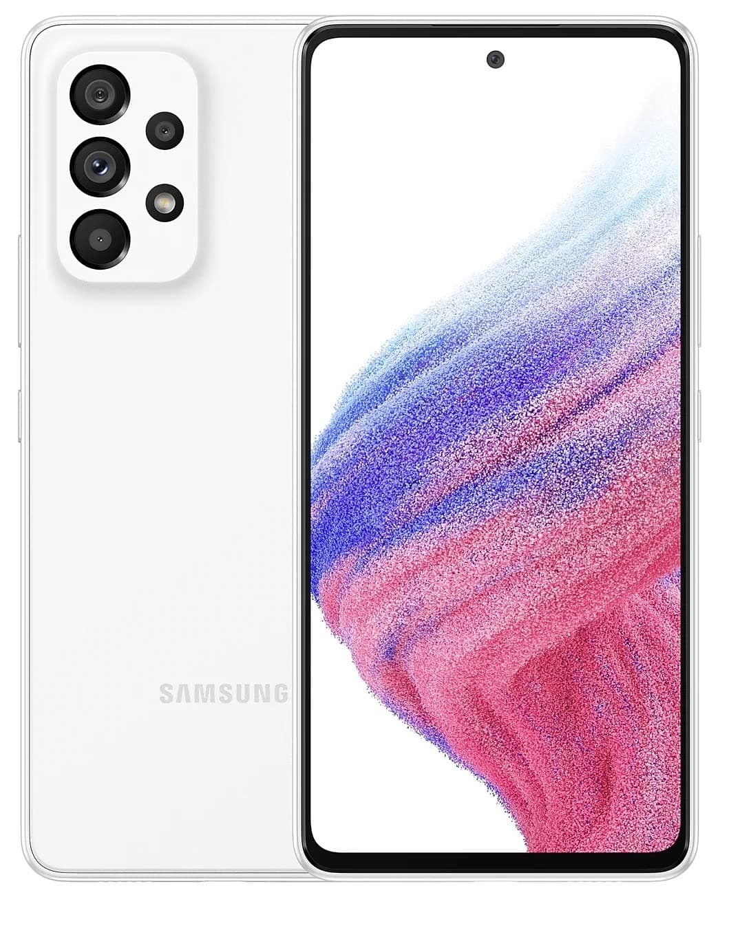 Samsung Galaxy A53 5G SM-A536E/DS DUAL SIM 128GB ROM + 8GB RAM (GSM only | No CDMA) Factory Unlocked 5G Smartphone (Awesome White) - International Version