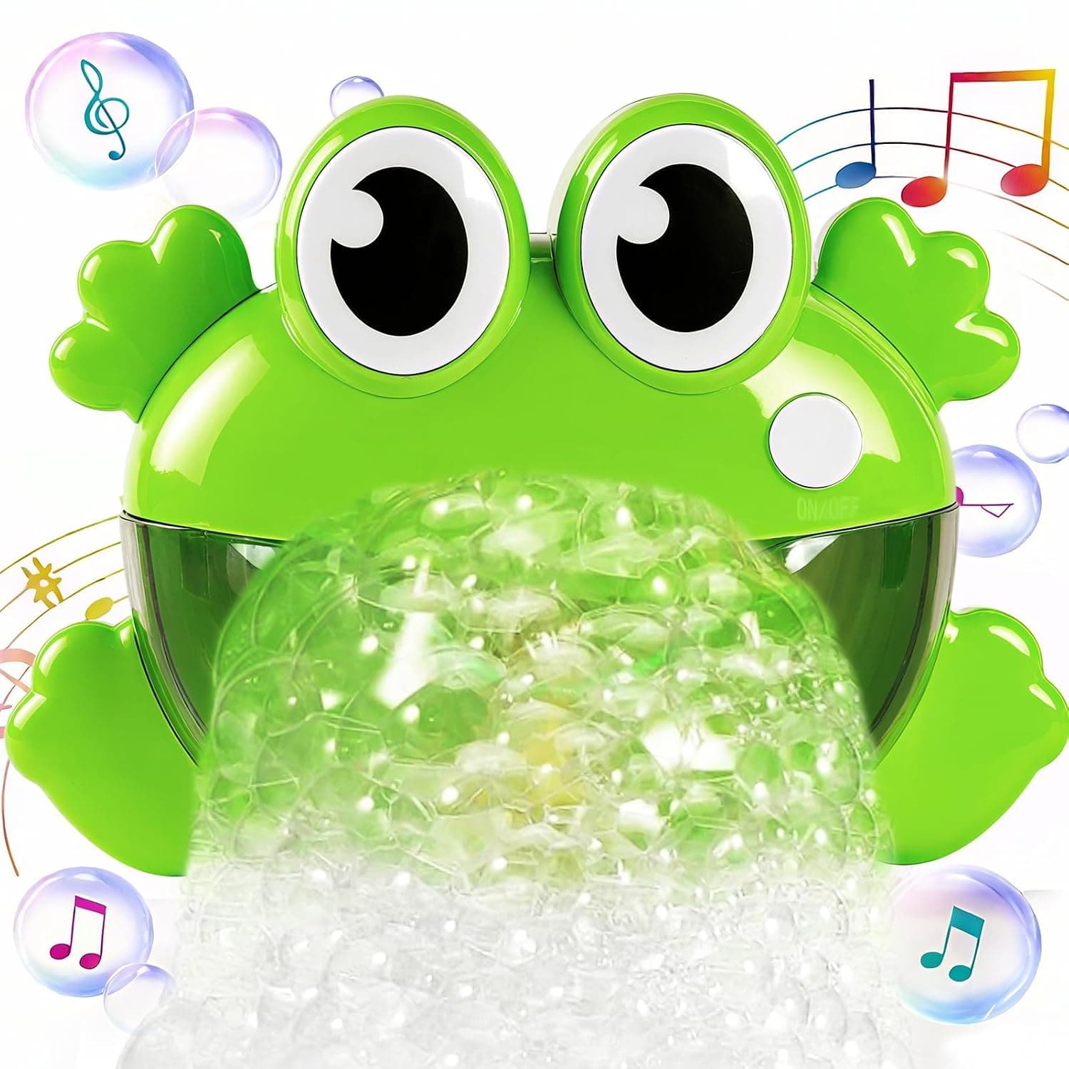 Baby Bath Toys for Toddlers 1-6 Years, Musical Frog Bubble Machine with 12 Songs, Automatic Waterproof Bubble Maker, Sensory & Interactive Bathtub Toy, Early Learning Gift for Kids