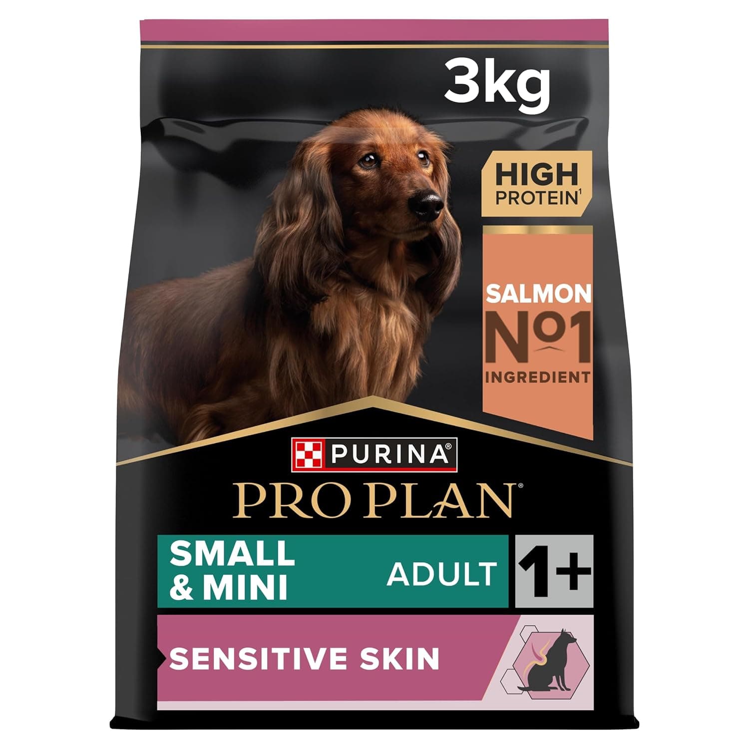 Purina Pro Plan Sensitive Skin Small and Mini Adult, Dry Dog food with Salmon, 3 kg