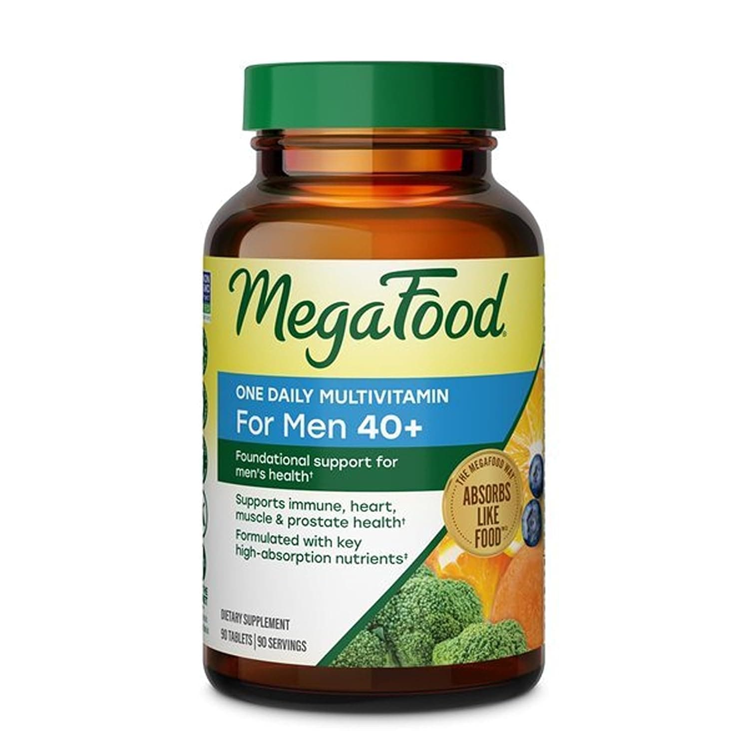 MegaFood, Men Over 40 One Daily, Iron Free Formula, 90 Tablets