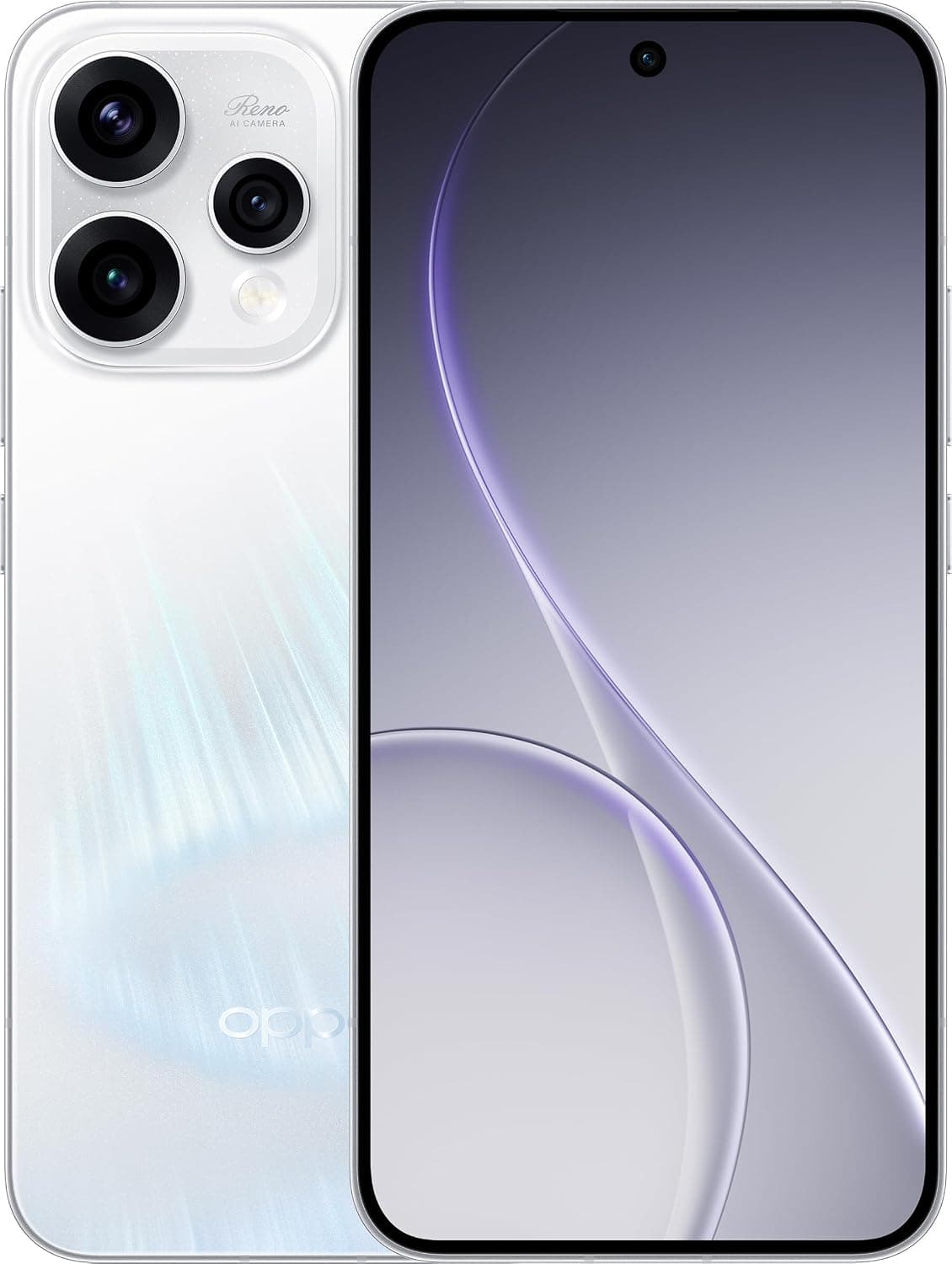 OPPO Reno 15 5G Dual SIM Aurora White 12GB RAM 512GB - Middle East Version with Gift OPPO Enco Buds3