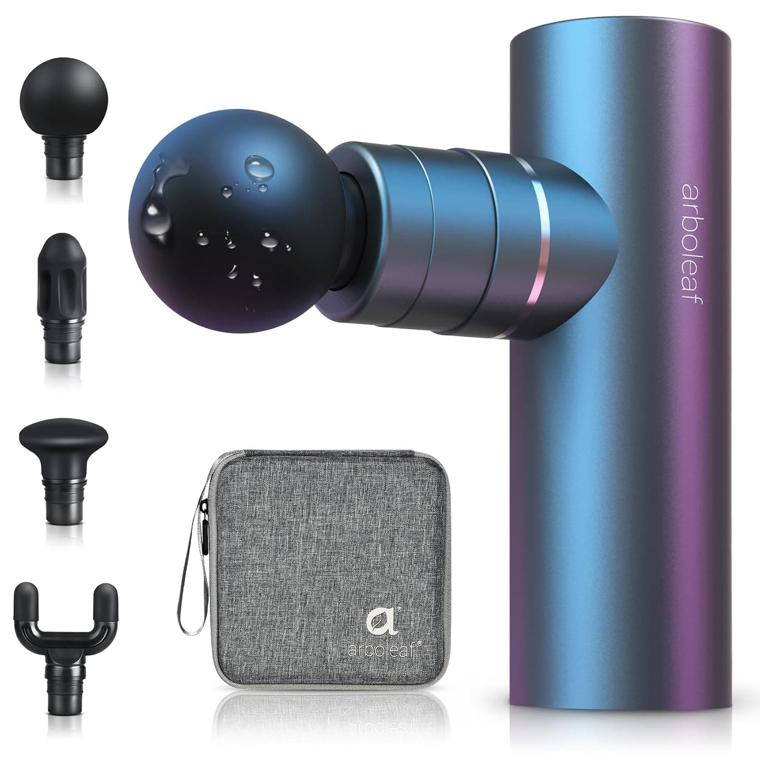 Arboleaf Mini Massage Gun, 3200 rpm, 0.47 kg, 4 Attachments, USB-C, Muscle Relaxation