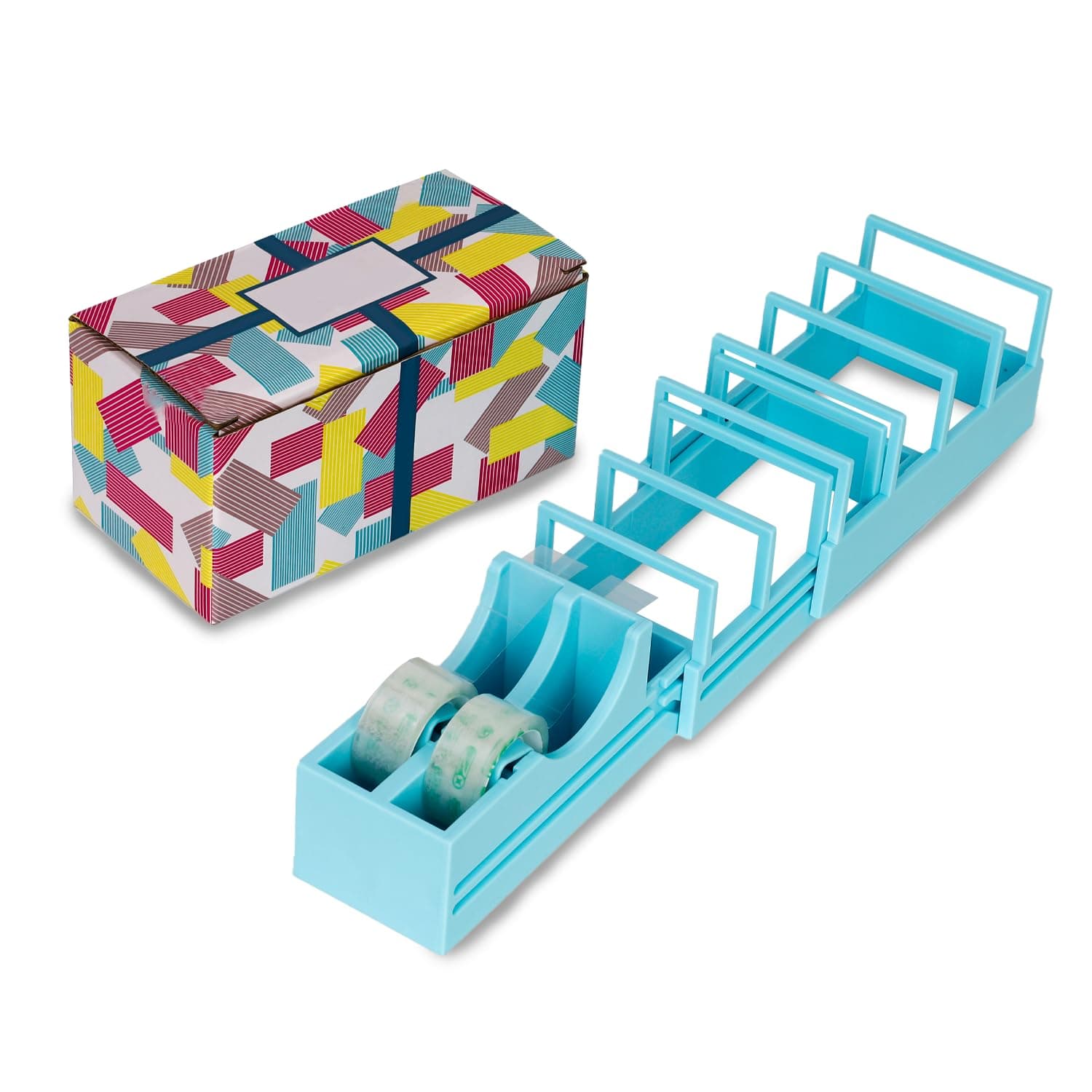 Double Roll Tape Dispenser, Pre Use Tape Dispenser for Gift Wrapping, Tape Cutter Dispenser, Multi Roll Tape Dispenser Holder
