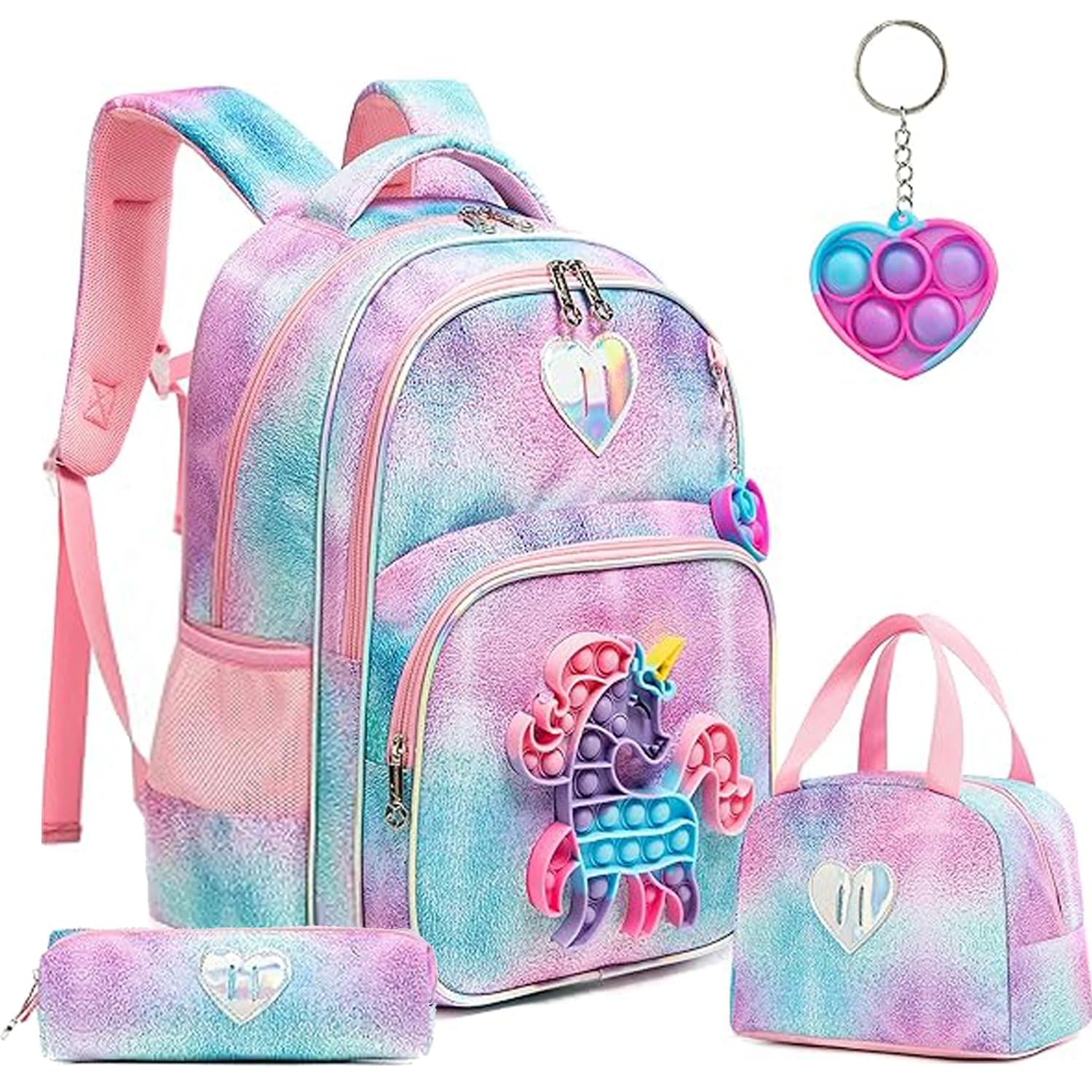 Backpack for Girls Elementary Preschool Kids Lunch Box for School