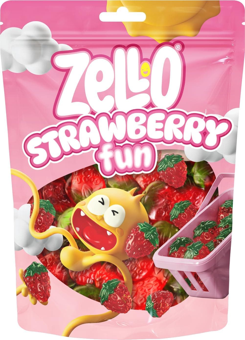 Zello Trolli Strawberry Gummy in Bag 80 g