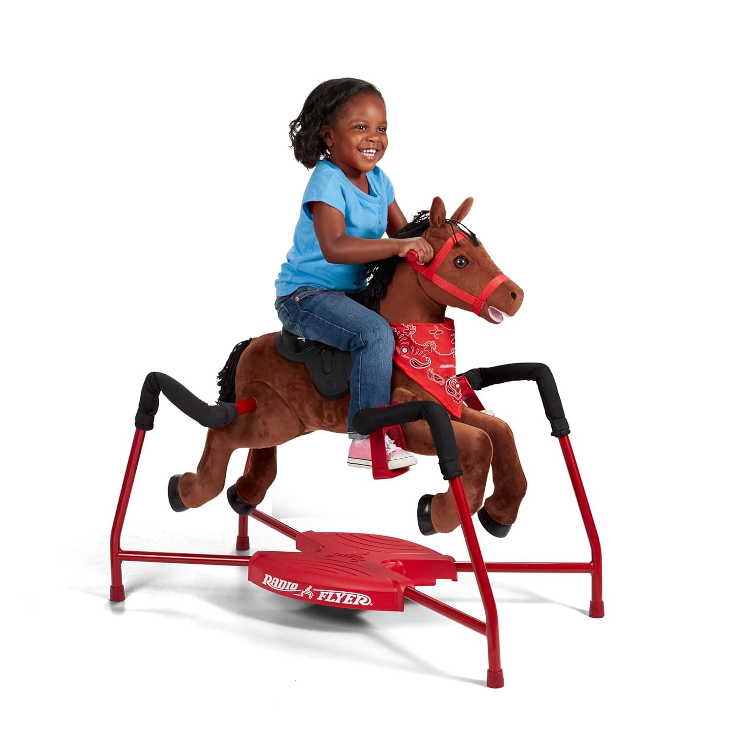 Radio Flyer Chestnut Plush Interactive Riding Horse Kids Ride On Toy, Toddler Ride On Toy For Ages 2-6 Years