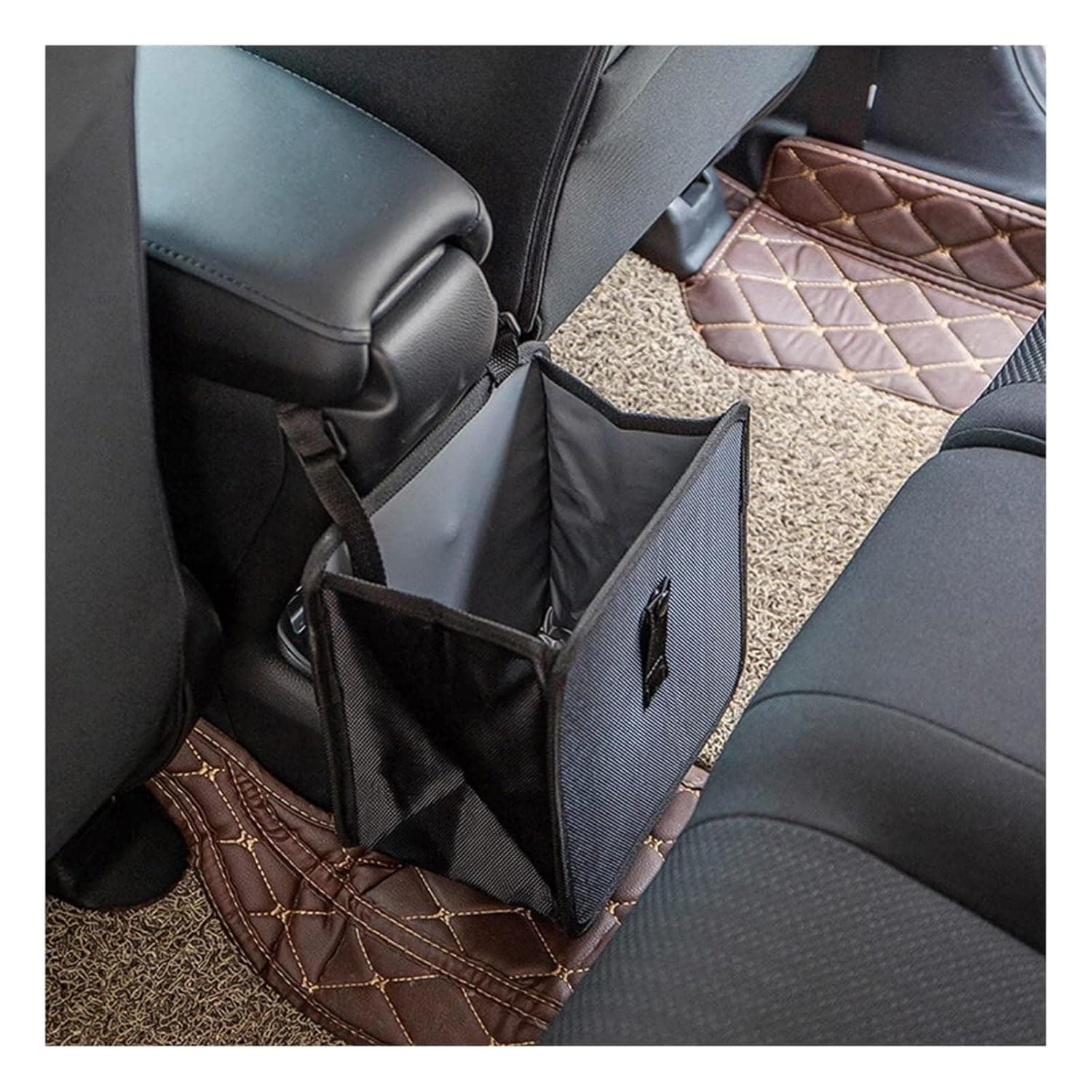 X spring Car Trash Bag, Large Capacity Vehicle Trash Can with Leak-Proof Liner and Adjustable Straps, Multi-Purpose Hanging Automotive Garbage Bag for Car Interior Travel Accessories