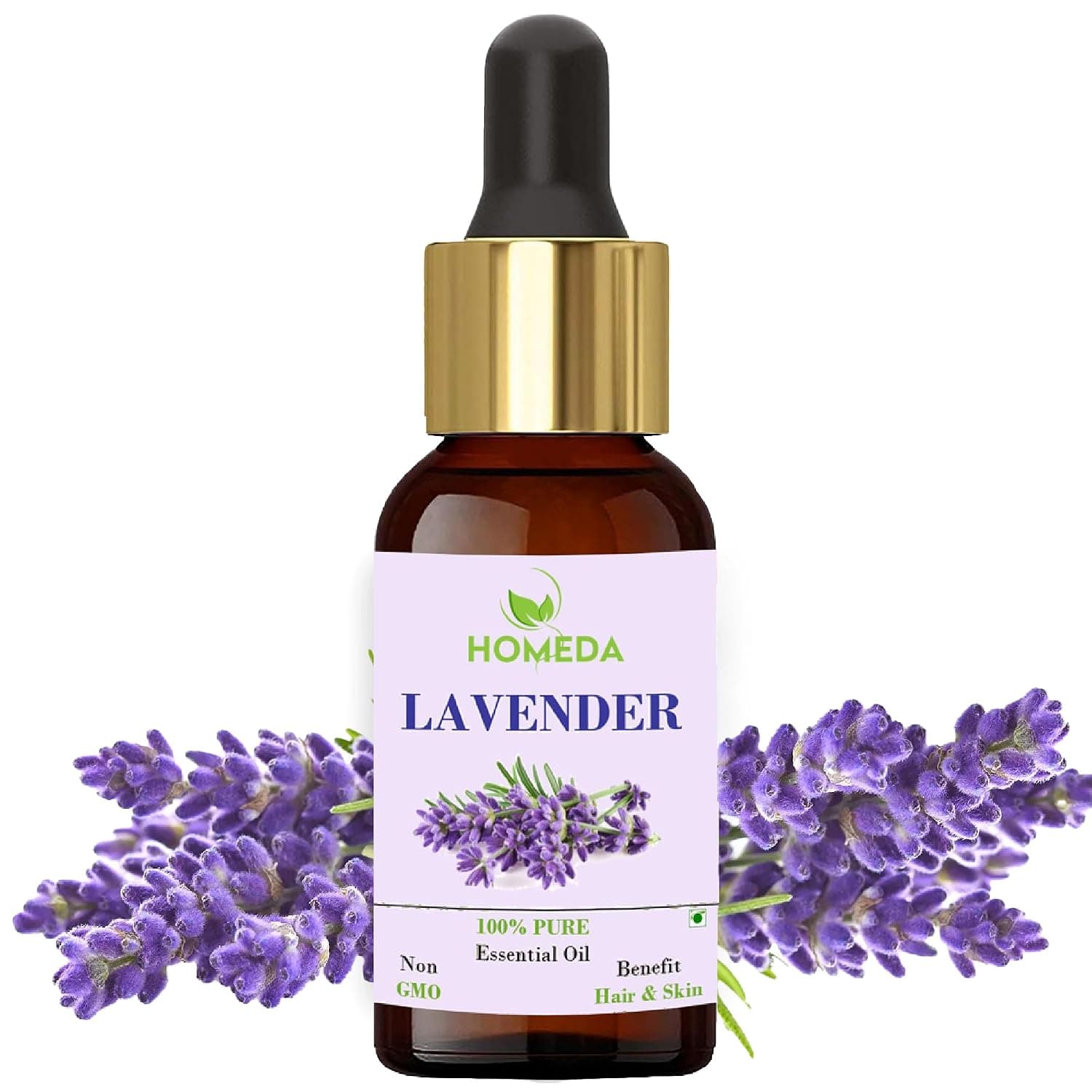 Organic Lavender Essential Oil with Glass Dropper (0.5 fl oz, 15ml), Aceite Esencial De Lavanda, Natural Lavender Oil for Sauna Oil, Diffuser, Skin, Hair, Humidifier, Laundry Soap, Aromatherapy