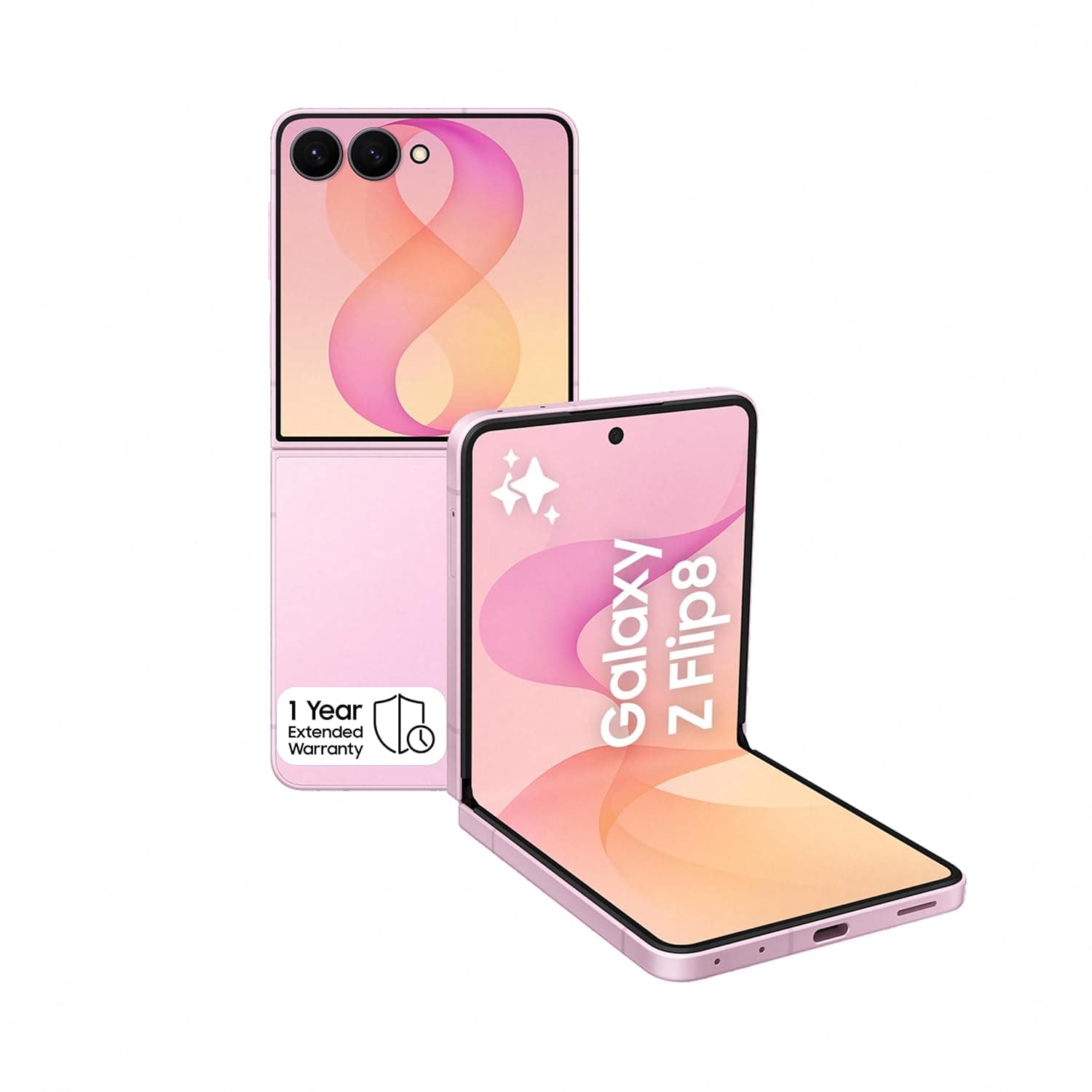 Samsung Galaxy Z Flip8 Pink, 512GB, Hands-free Selfie Camera, Now Brief, Photo Assist, Customizable FlexWindow, 4300 mAh Battery, 12GB RAM, 1 Year Extended Warranty (KSA Version)(Amazon Exclusive)