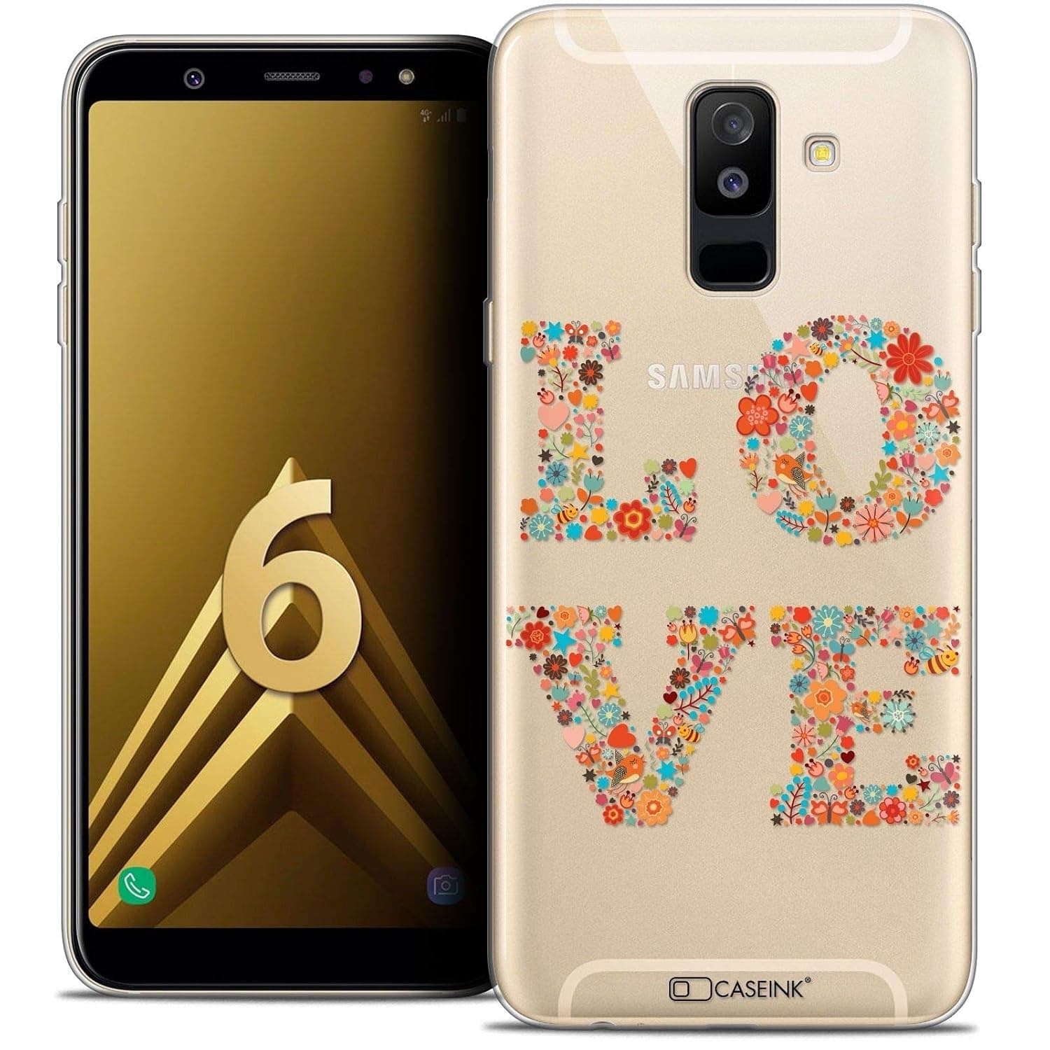 Samsung Galaxy A6 Plus Case 2018, Ultra Slim Summer Love Flowers Case for 6 Inch