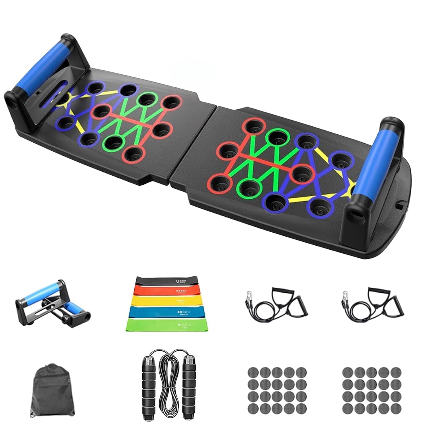 LIWEGHT 28-in-1 Push Up Board,Foldable Stand with Pull-Up Bar for Men Women, Portable Gym Equipment for Chest, Arm,Muscle Workouts & Core Training
