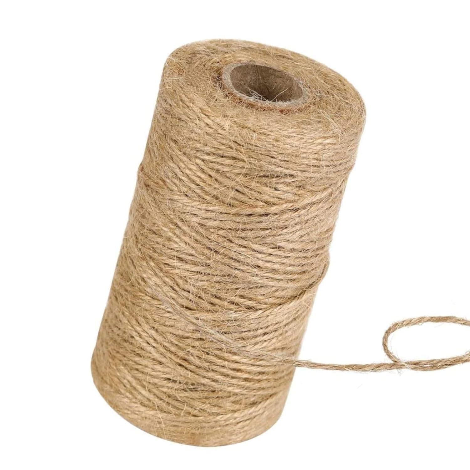 328 feet Jute Twine 3ply 2mm Diameter Burlap Ribbon Gardening String Heavy Duty Arts and Crafts or Gift Wrapping