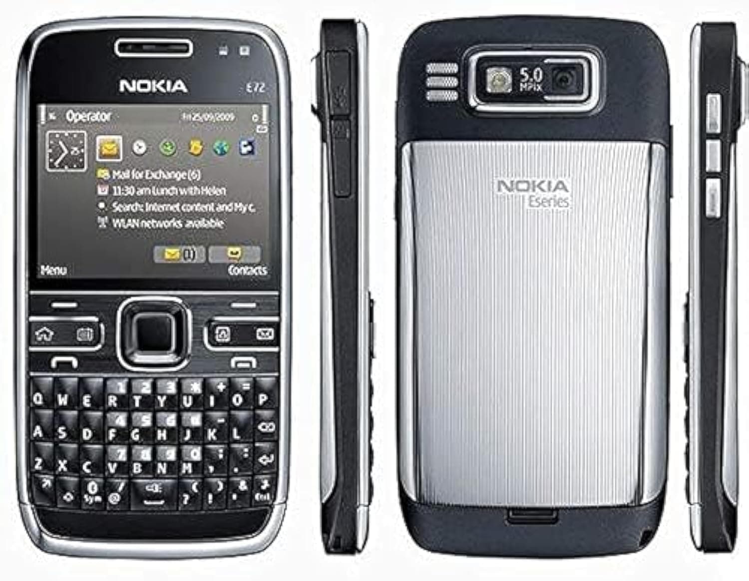 Nokia E72 , 250 MB, WiFi, 3G, Metal Grey