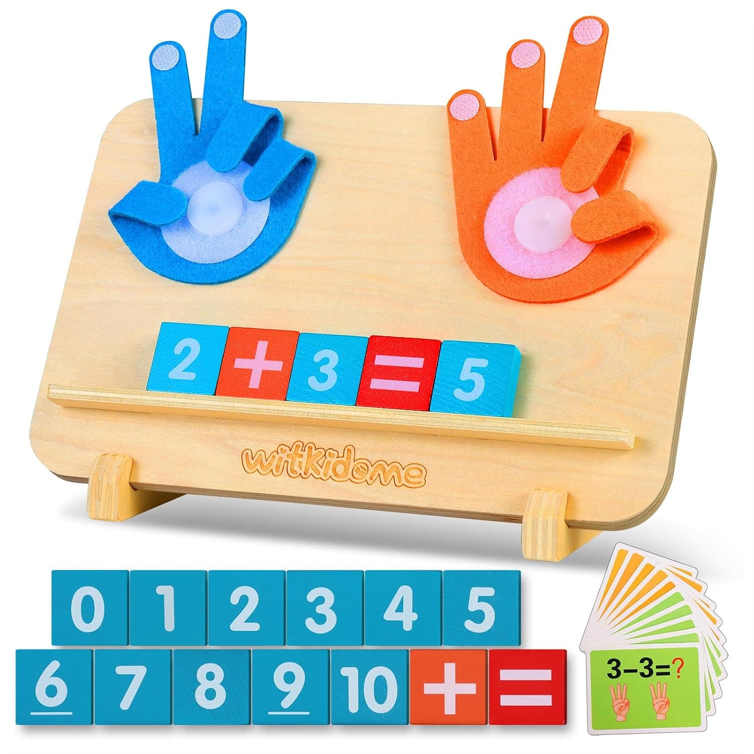 Educational Learning Number Toy for Toddler, Finger Counting Math Toys, Montessori Math Counting Toys for Toddlers, Number Blocks Toys for 3 4 5 Year Old Girls Boys Gift