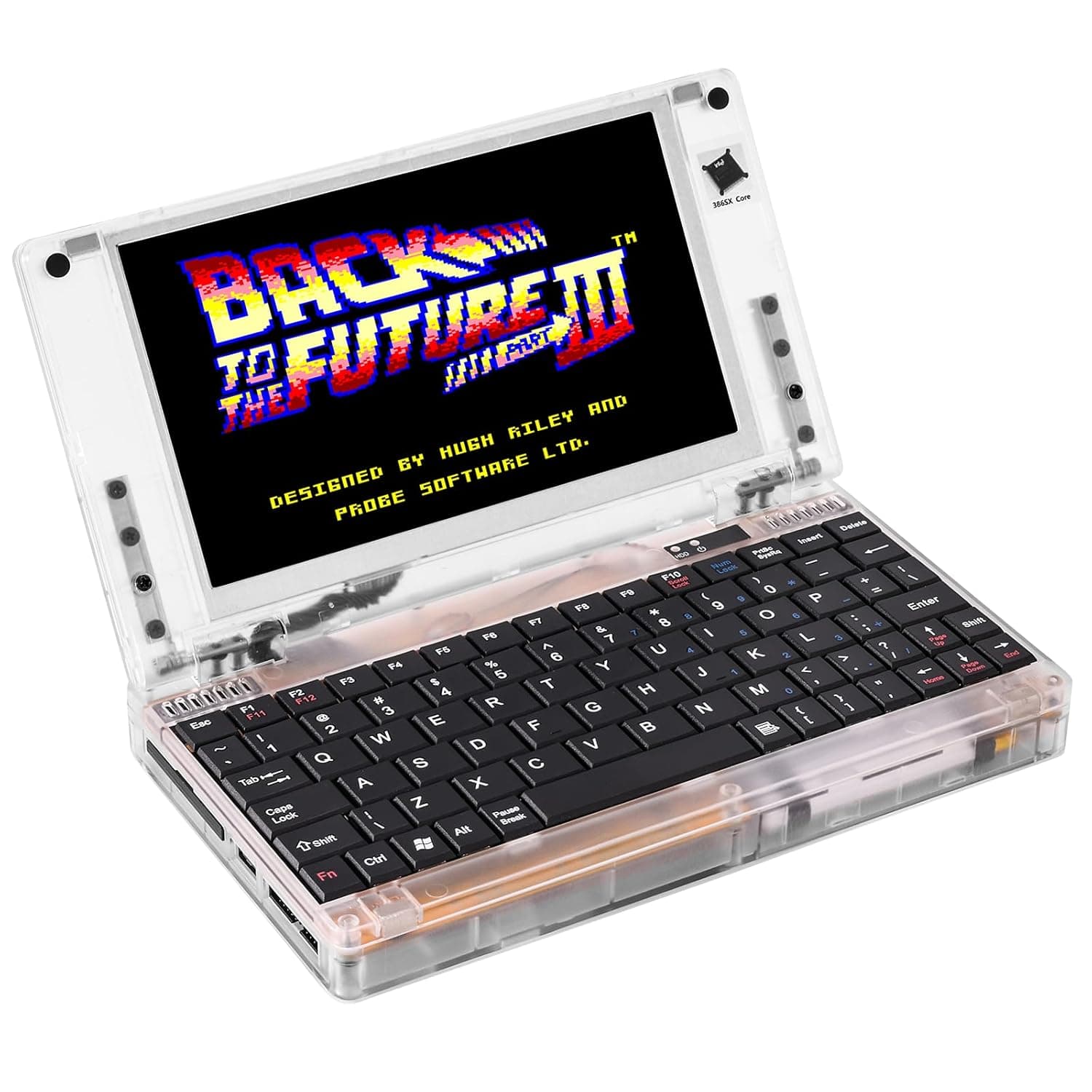 Retro Pocket 386 Windows3.1 CPU XT PC Laptop Computer 8088, Mini Laptop Compatible with MS-DOS System, OPL3 Sound Card, VGA Graphics Card, LCD Screen Integrated Mouse Notebook Computer
