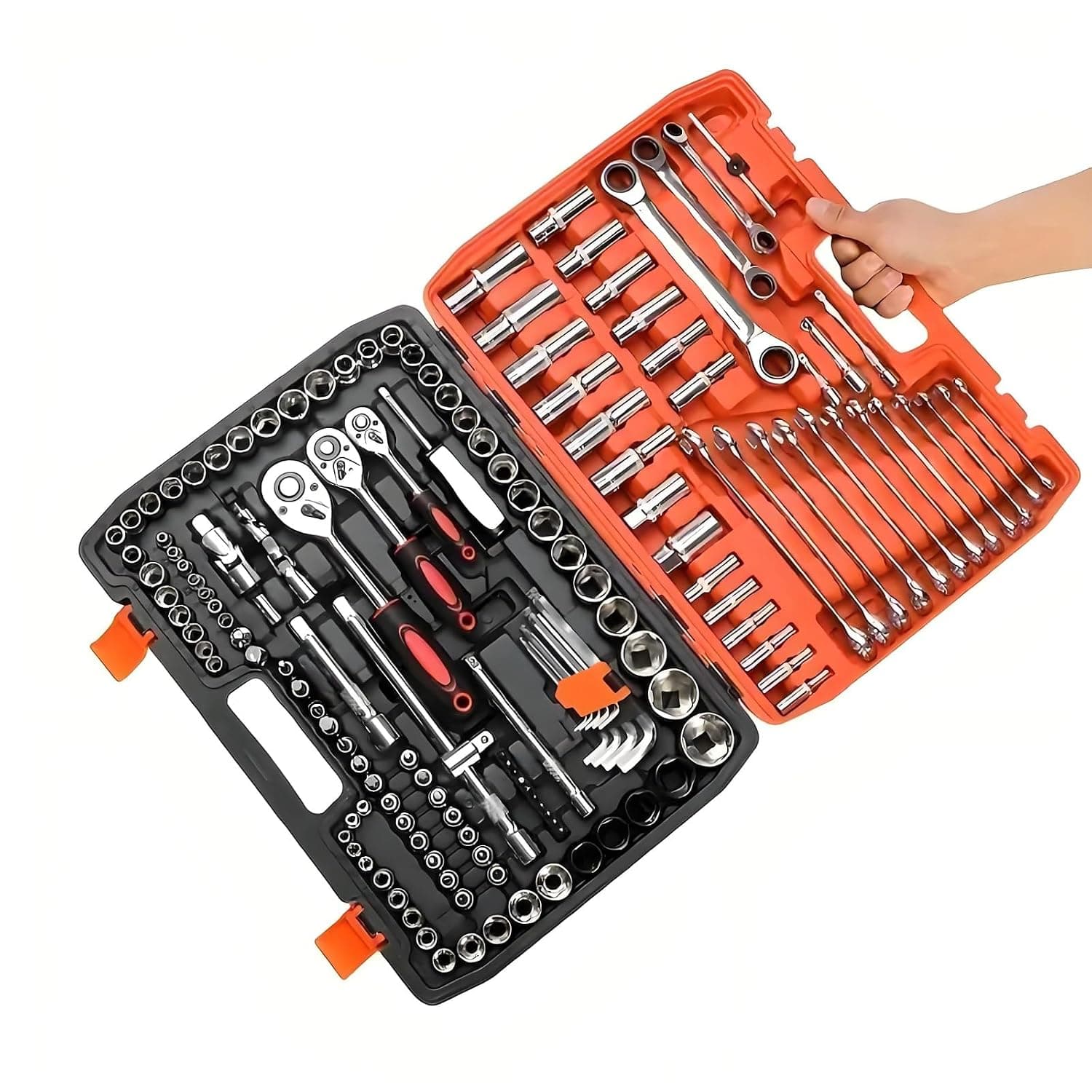 Ratchet Kit 151pcs Compact Kit Car Bicycle And Motorcycle Care Automotive Tool Set Drive Socket Ratchet Wrench Set Hand Tools