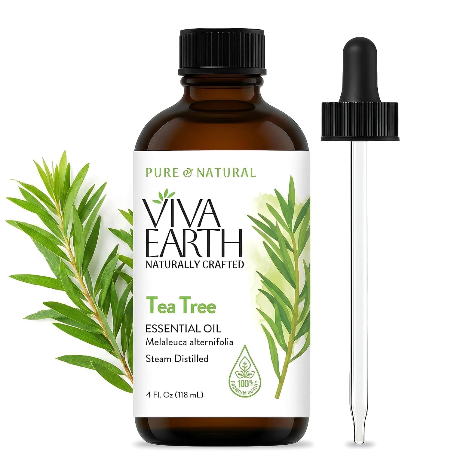 Tea Tree Essential Oil - 4 Fl Oz - Natural - for Aromatherapy, Diffuser,