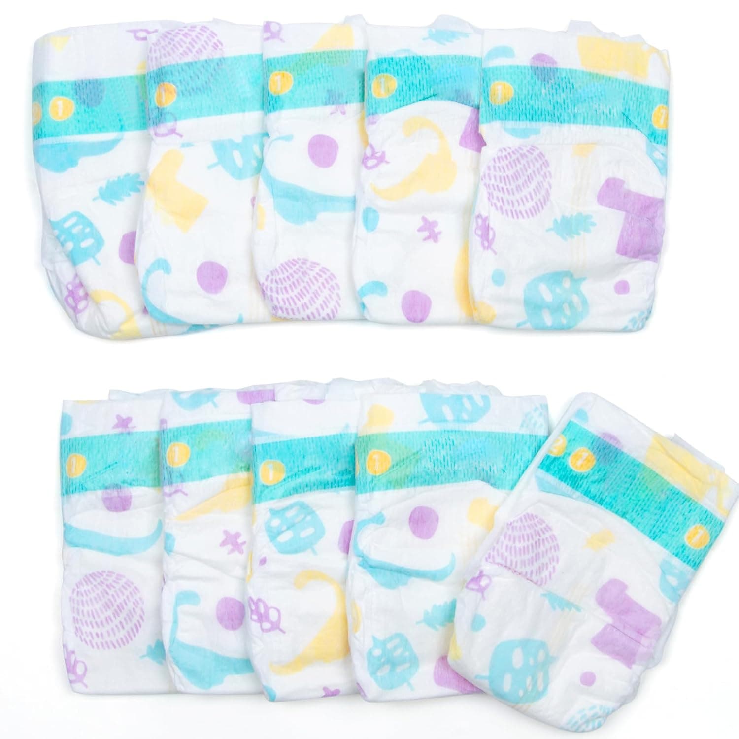 Reborn Baby Doll Clothes Accessories Diapers Reusable 10Pcs for 18-22 Inch | Baby Doll Velcro Diapers, Adjustable Underwear, realistic care play, 10 soft cotton diapers, Newborn Accessories