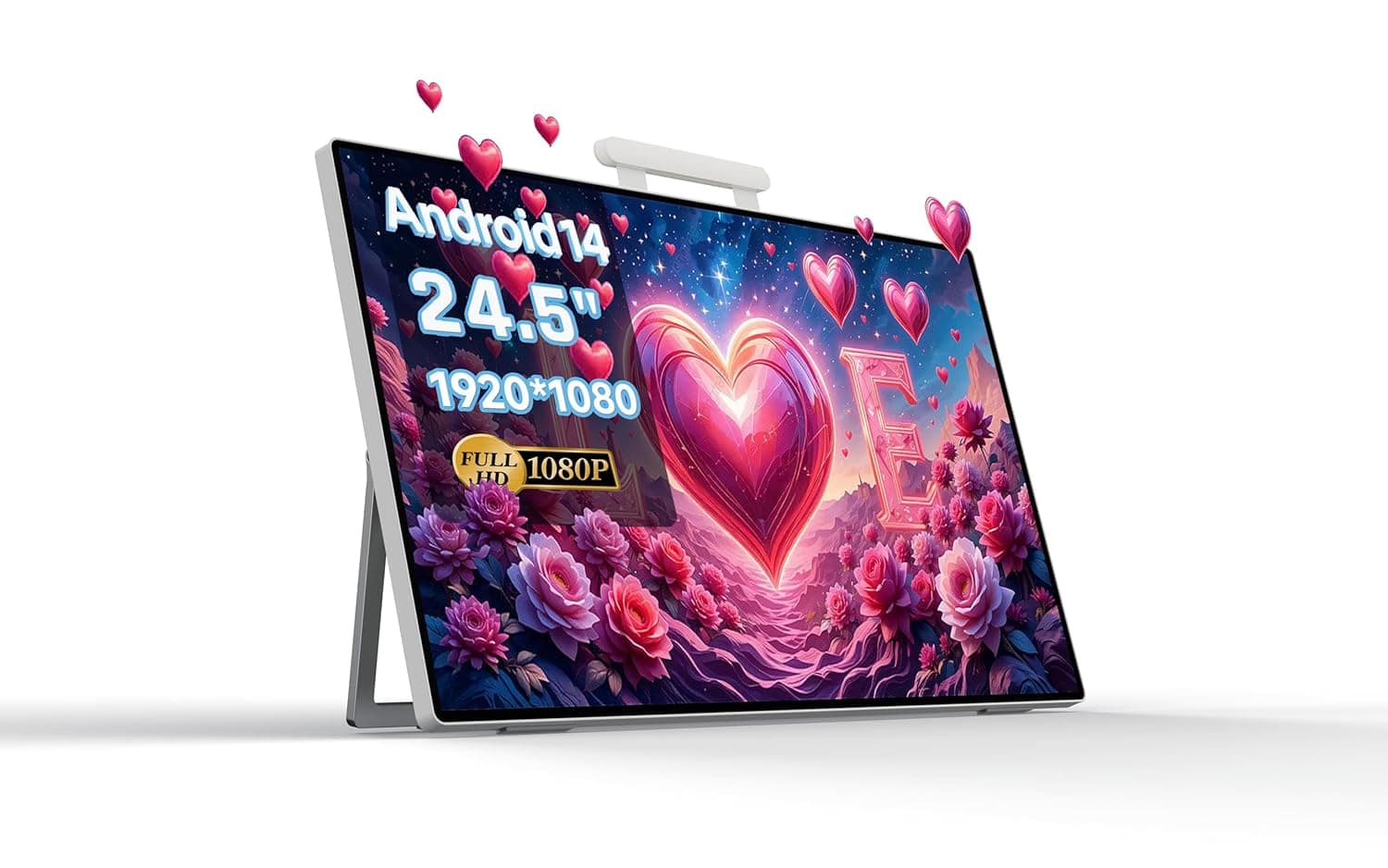 24.5-inch 1080P IPS Android 14 Touch TV, Portable Tablet with 77.7WH Battery, 20W Speaker for Outdoor Entertainment, 8-core CPU, 8G+128G Memory, 4K Camera Computer for Home, Education, Video Call