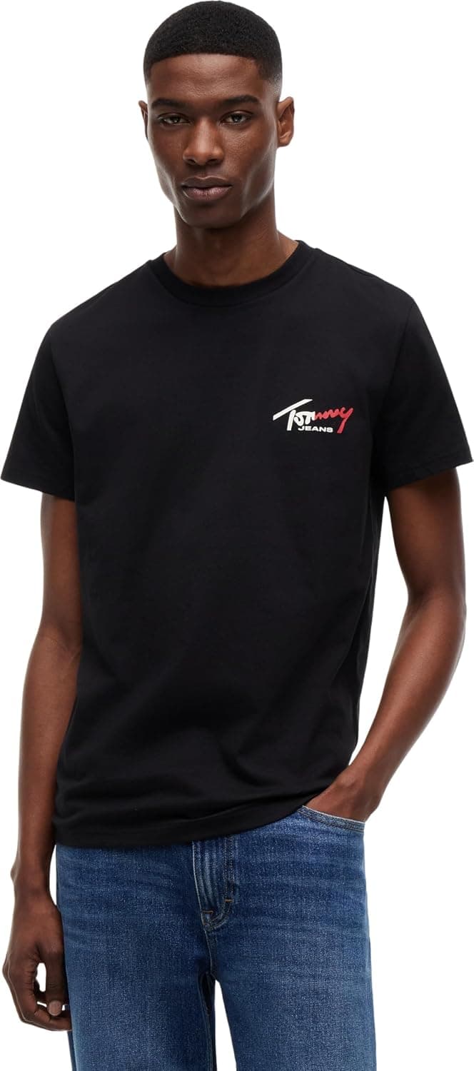 Tommy Jeans Mens TJM SLIM SIGN CHEST T-Shirts (pack of 1)