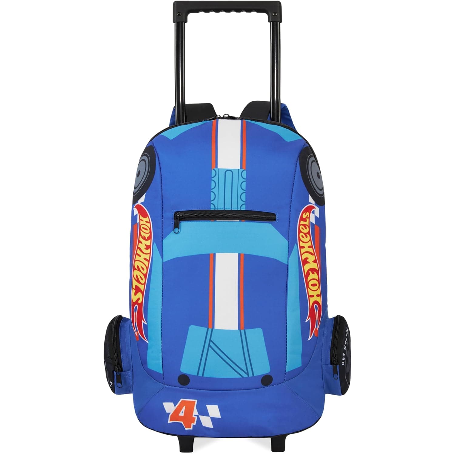 Get Trend Hot Wheels | SpongeBob SquarePants Trolley Backpack | Lightweight Kids Carry On Backpack with Telescopic Handle for Trips, Holidays & School