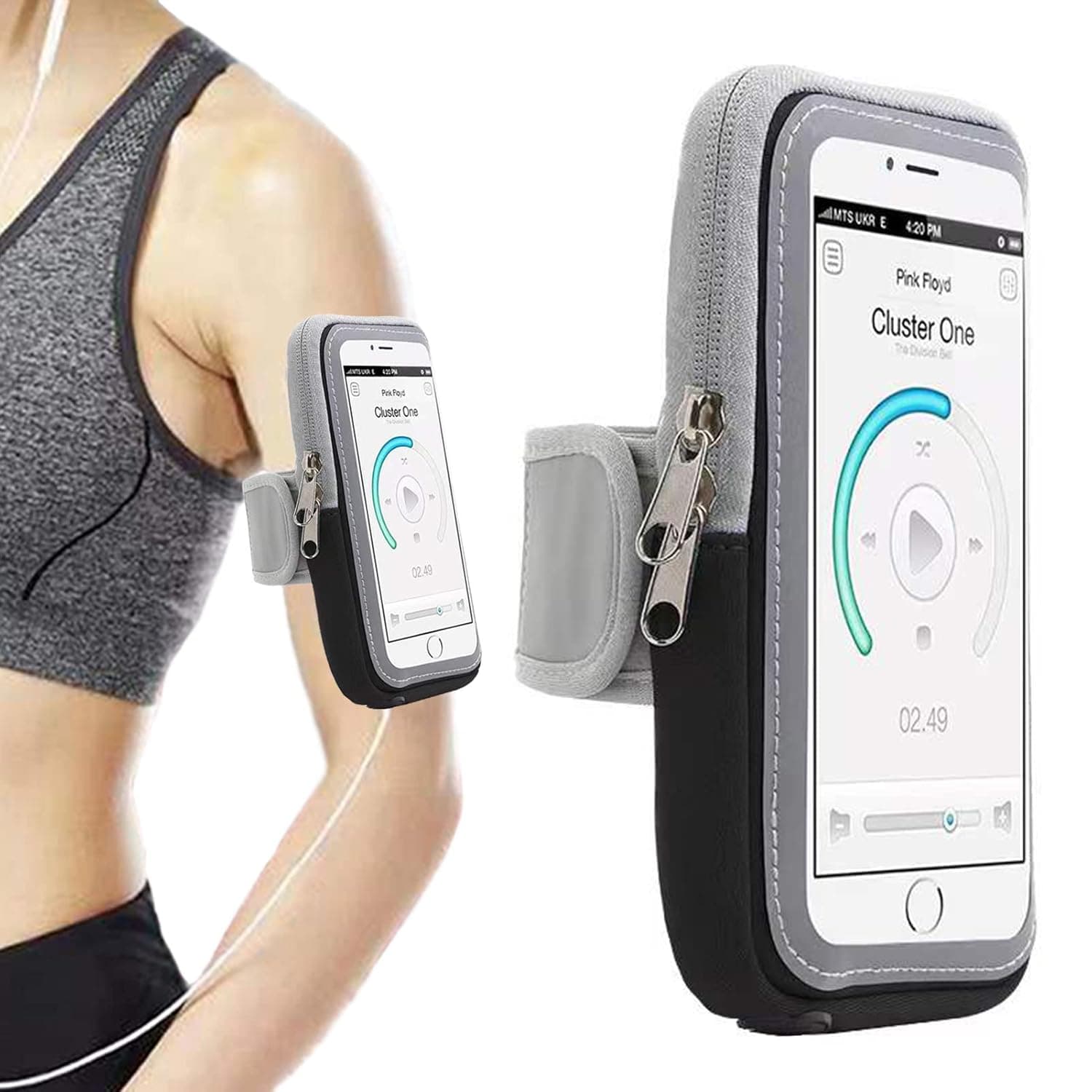 كوكيجو حامل جوال على الذراع للركض بشاشة لمس كاملة للجري، حامل جوال رياضي للجري مع شريط قابل للتعديل لايفون 13 برو ماكس 12 11 اكس اس اكس ار 8 7 جالكسي اس 20 اس 10 اس 9 اس 8