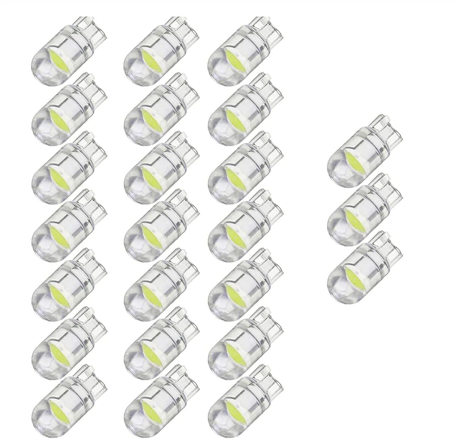 Aputue LED Bulbs White, 30 PCS T10 194 2825 W5W Canbus Error Free, 6000K Cool White Super Bright 360 Degree Lighting, Plug and Play Interior Dome Map License Plate Lights, Aluminum Heat Dissipation