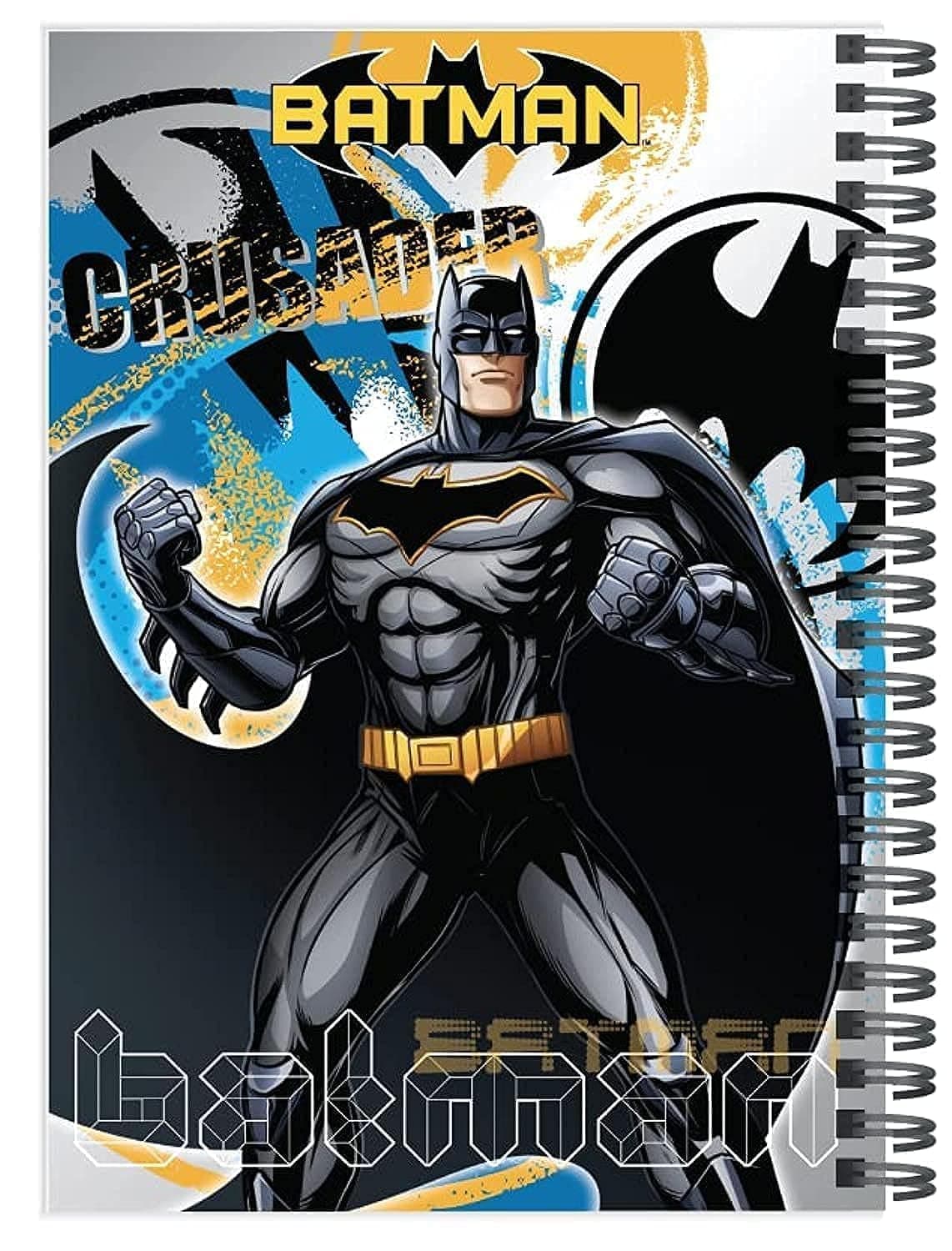 BATMAN B5 Spiral Notebook Journal, Wirebound Ruled Sketch Book Notepad Diary Memo Planner for School 40 Sheets PP, no UV