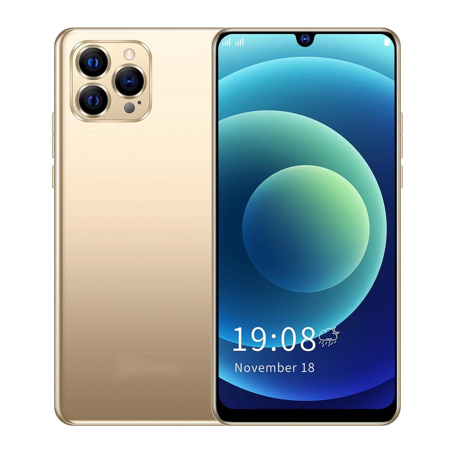 P20PLUS 5.72 Inch Dual SIM Unlocked Smartphone, HD 960x540 Full TN Screen Ultra-thin Smartphone for Andriod, Supports Face Recognition, Micro-USB 2.0(blue)