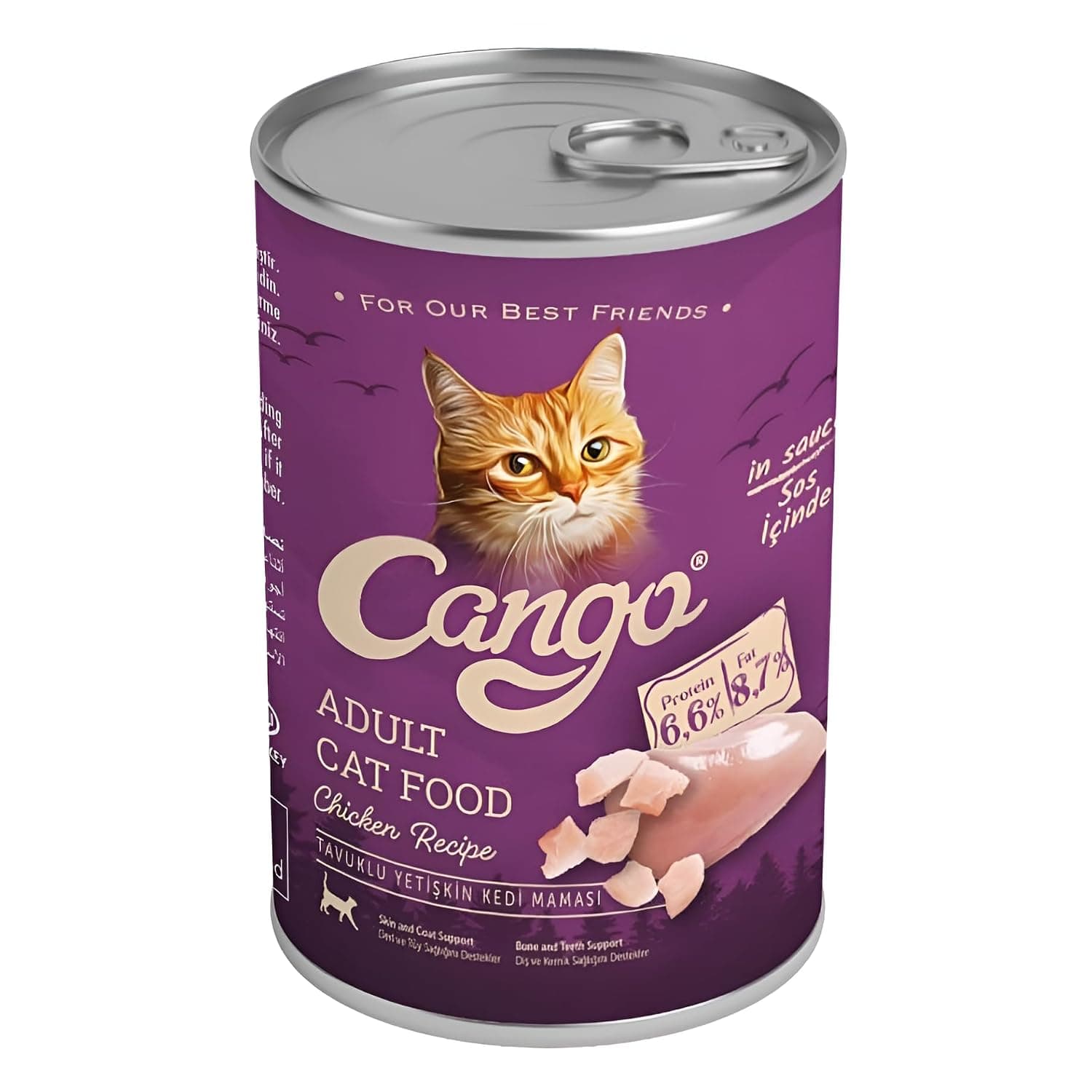 Cango Adult Cat Food Can - Chicken Recipe, 415g - Complete Nutrition for Healthy Adult Cats