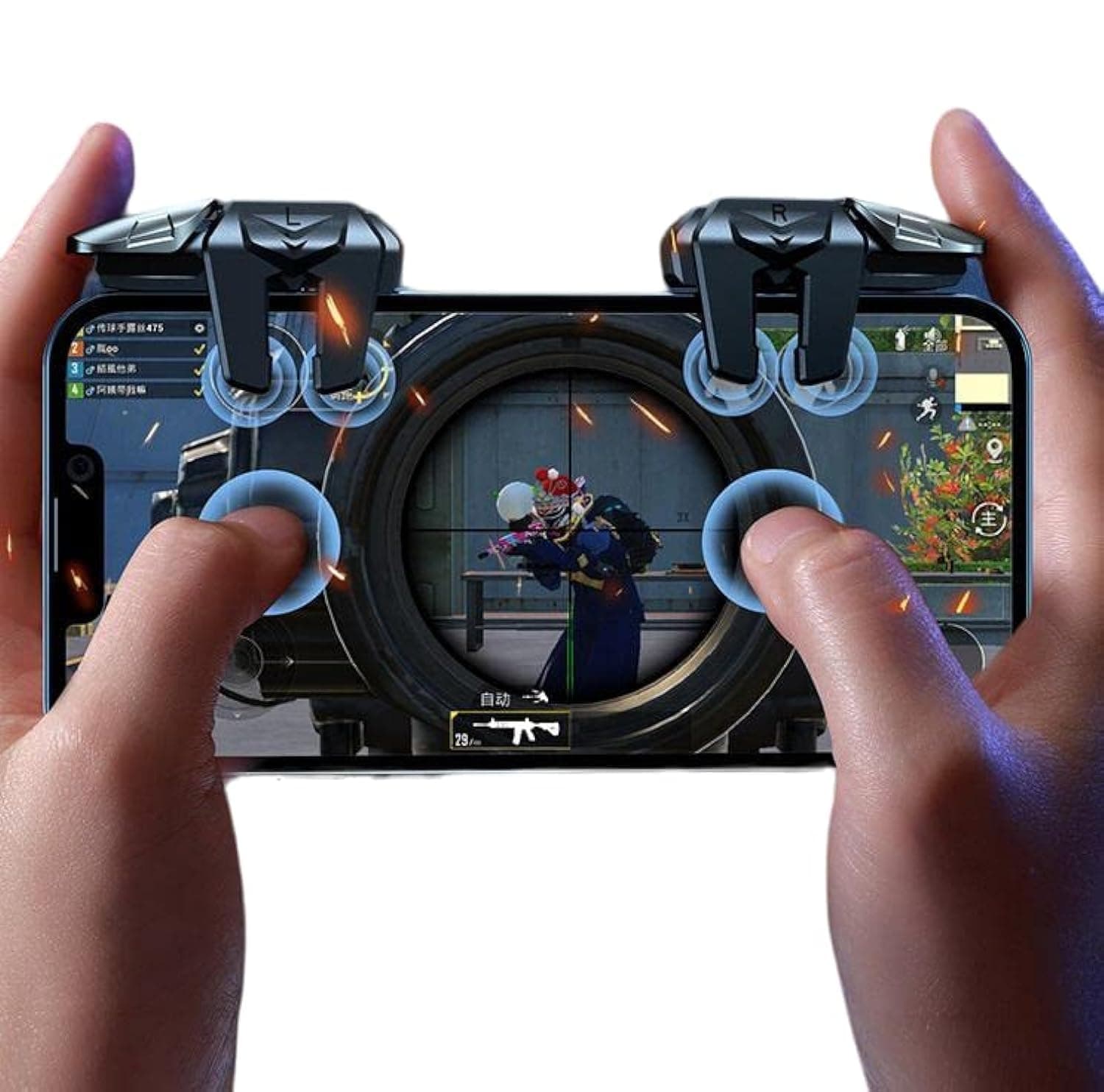 Professional Game Trigger, 4 Buttons For Pubg Mobile Controller, Support IOS, Android, And Most Phones And Ipads, Aluminum Button, Support COD/PUBG/FORTNITE (The Buttons) (الأزرار)